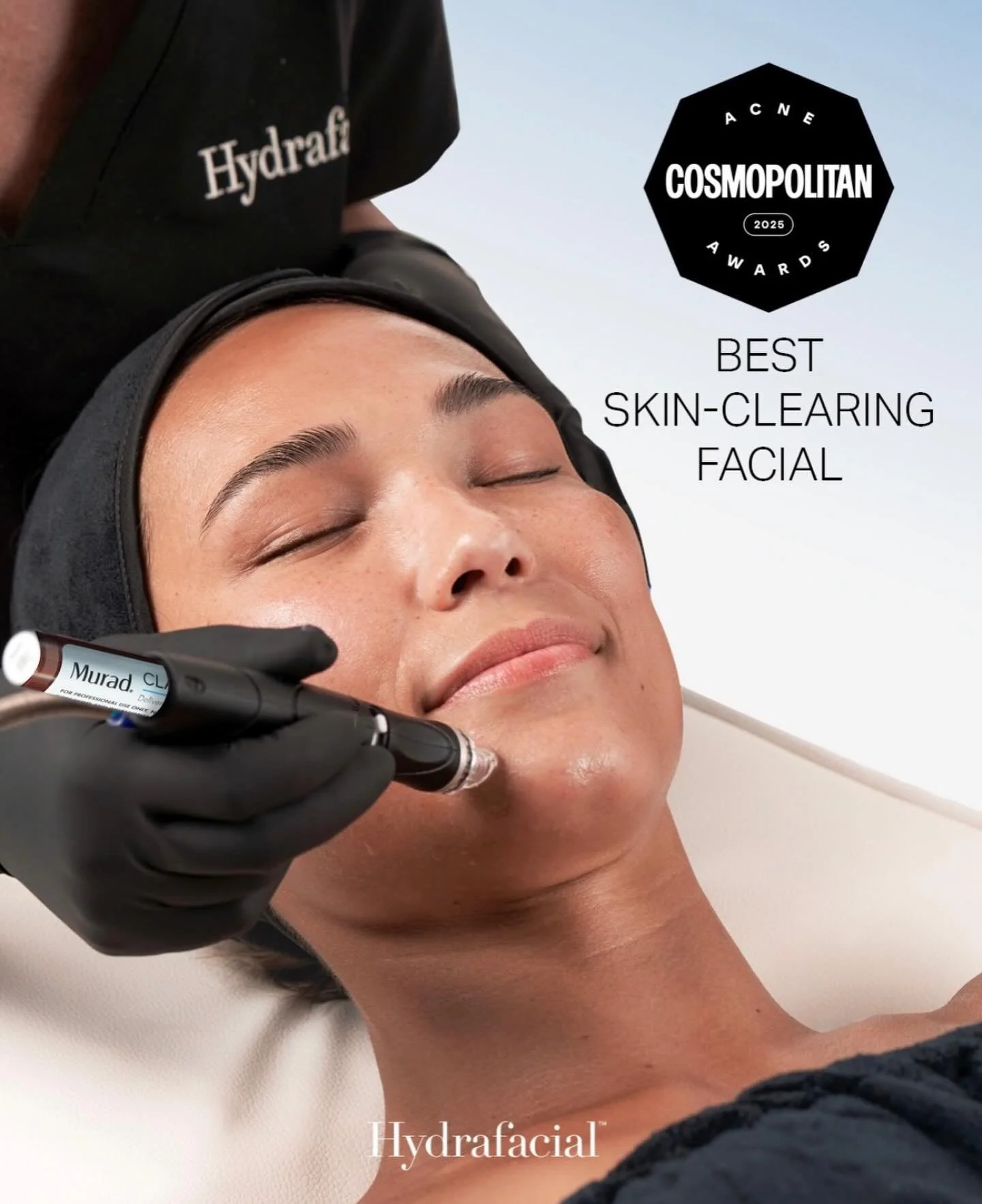 Clinically proven and NOW award winning:
Clarifying Hydrafacial treatments for acne! @cosmopolitan named Hydrafacial the best skin-clearing facial in their Acne Awards 💙 

Book your Clarifying Hydrafacial today!!