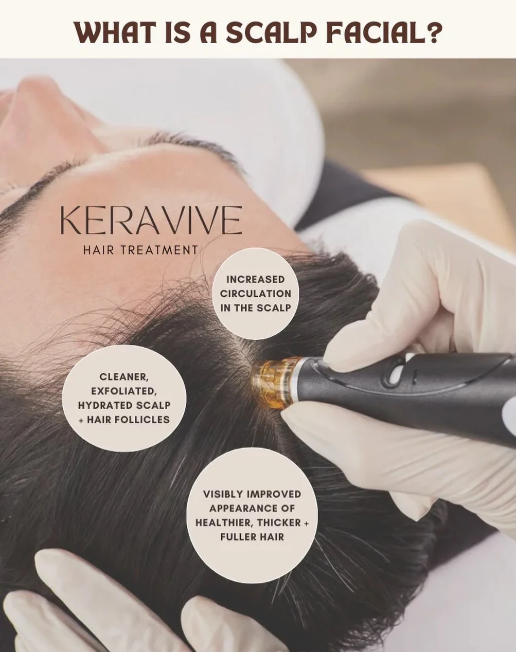 Healthy hair starts at the scalp ✨

Our HydraFacial Keravive treatment is like a facial for your scalp &mdash; cleansing, exfoliating, and hydrating to create the perfect environment for fuller, healthier-looking hair. 💆&zwj;♀️🌿

✔️ Removes buildup
