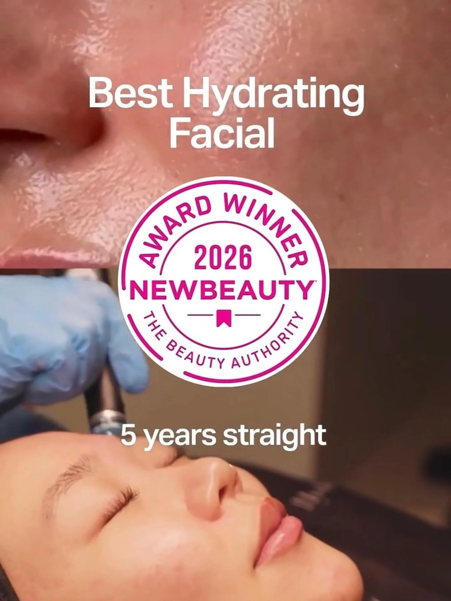 ✨ Glow that speaks for itself.
Hydrafacial has been awarded best hydrating facial for 5 years straight 💧🏆
Give your skin the deep moisture, radiance, and smooth finish it deserves.
Book your Hydrafacial today.
