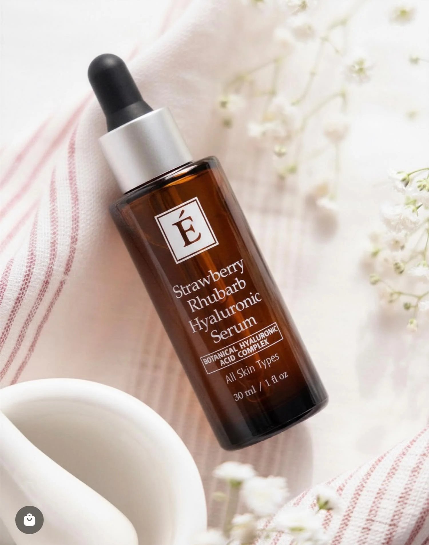 Eminence Organics Strawberry Rhubarb Hyaluronic Serum delivers deep hydration for smooth, soft, radiant-looking skin ✨