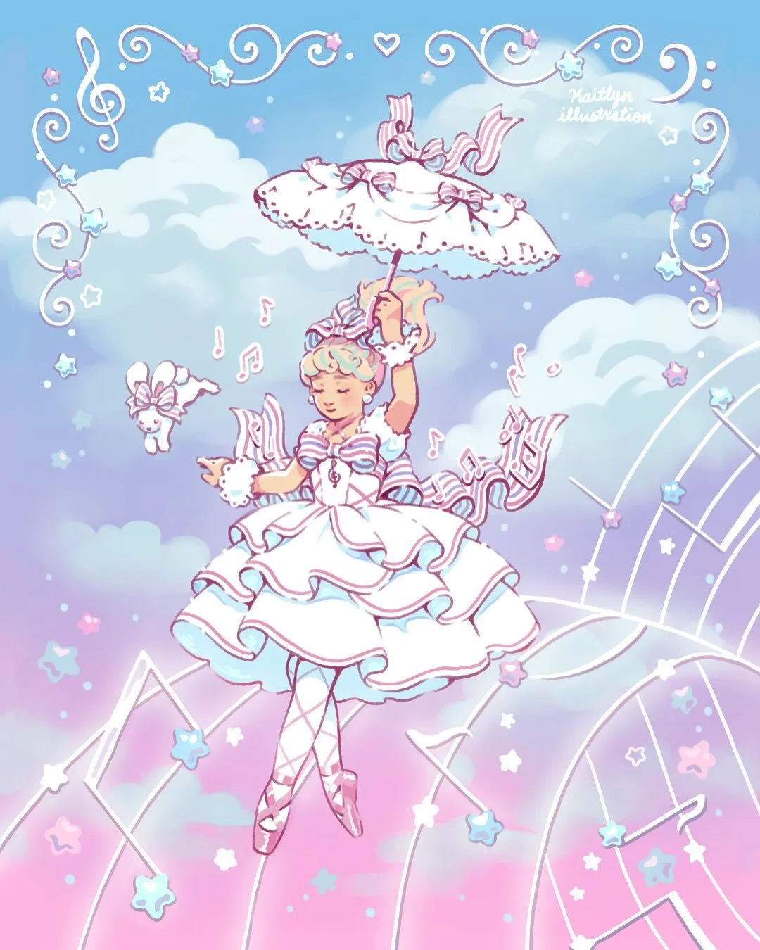 Felt like drawing something super pastel and sparkley ✨ I feel like she could be a magical girl with her bunny sidekick lol!

🎀 Prints of this drawing and some other recent pieces are available on my Etsy shop at the link in my bio 💫

#egl #eglcomm