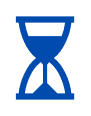 Blue hourglass icon