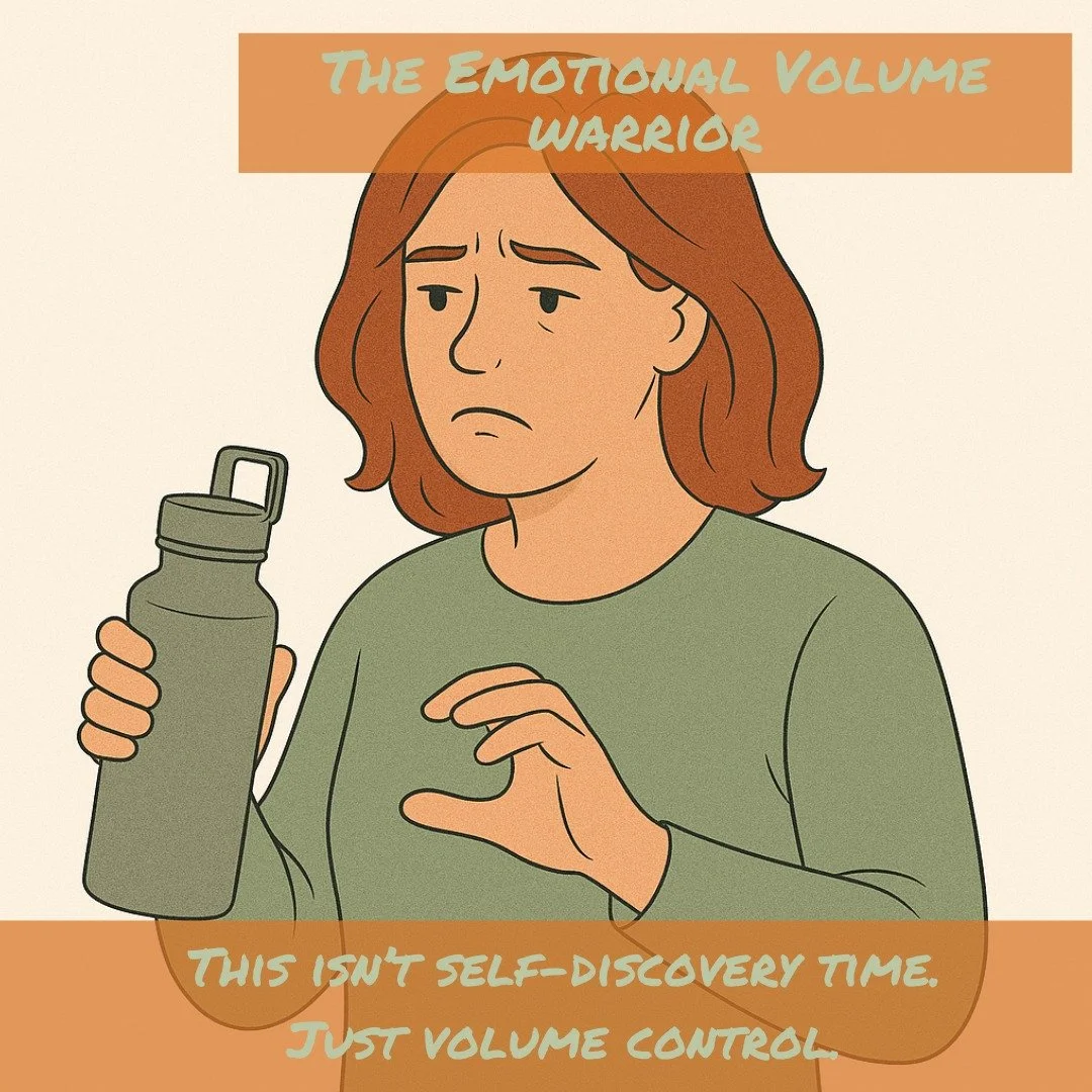 Midlife isn&rsquo;t always about finding yourself.
Sometimes it&rsquo;s about turning things down so you can function. 
No epiphanies required.
Just a gentler volume setting. 🔘

#MidlifeMentalHealth
#Perimenopause
#GenXWomen
#NervousSystemCare
#Your