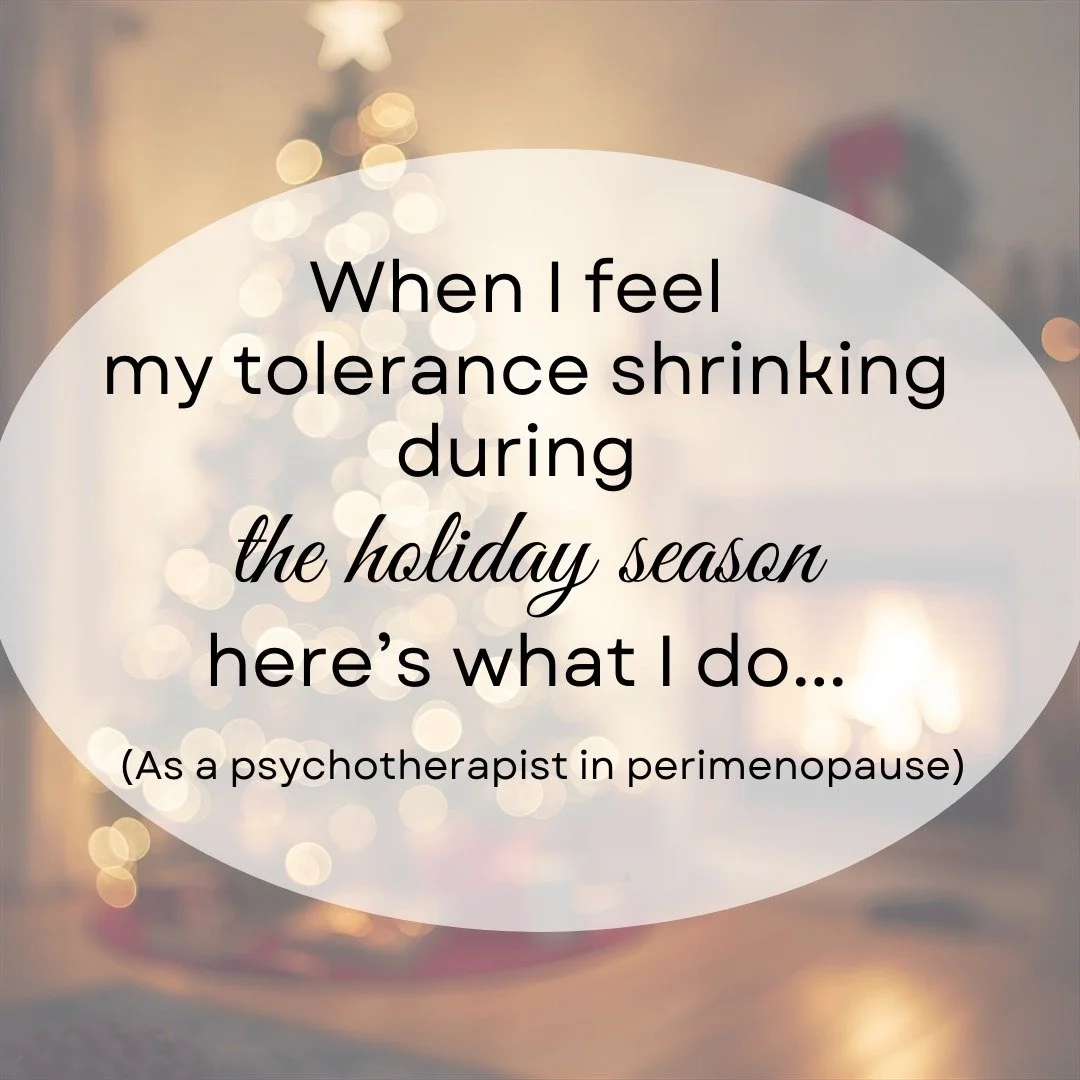 What do we go to when our patience shrinks, ladies? Often self-criticism.

Here's the thing - shame doesn&rsquo;t positively regulate the nervous system - compassion does.

Perimenopause lowers stress thresholds, and December asks for more of everyth