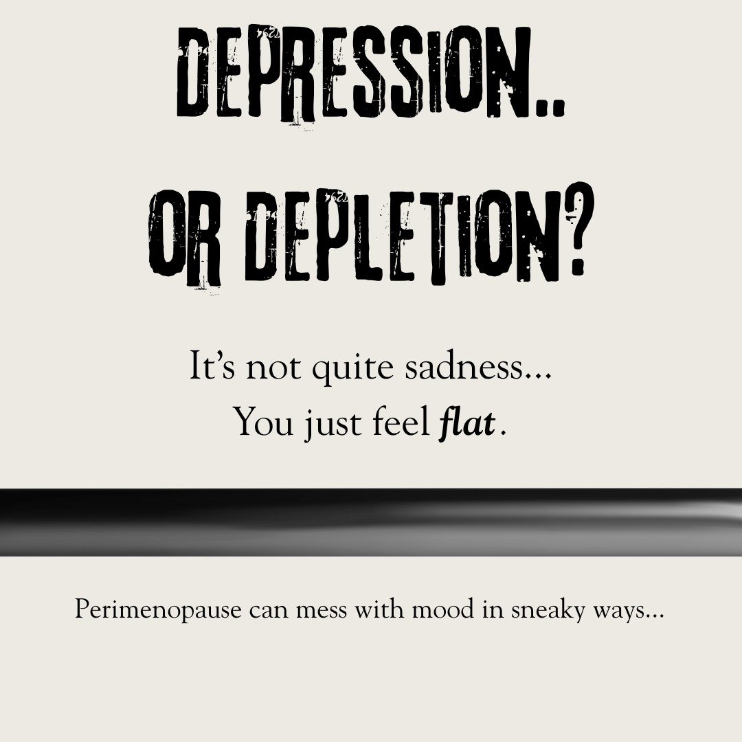 If perimenopause has you feeling flat, please know: this isn&rsquo;t laziness or &ldquo;you being dramatic.&rdquo;
Sometimes it&rsquo;s depletion. Sometimes it&rsquo;s depression. Often&hellip; it&rsquo;s a mix.

In therapy, we map the pattern, figur
