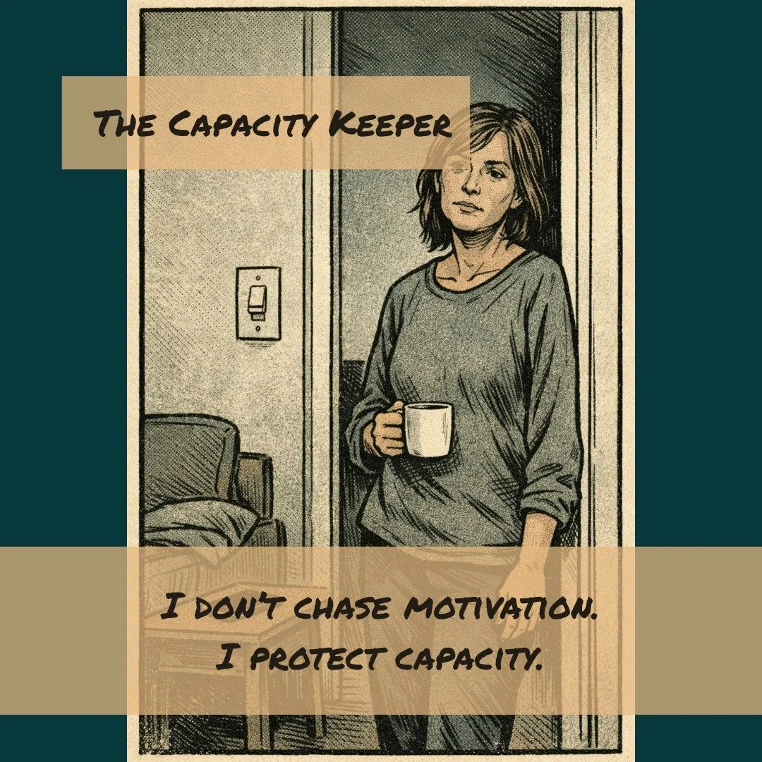 When the world says &ldquo;try harder,&rdquo; she quietly flips the switch.

Sometimes perimenopause doesn&rsquo;t feel like sadness.
It feels like nothing.
You&rsquo;re showing up, doing the things&hellip; and the reward system just isn&rsquo;t ligh