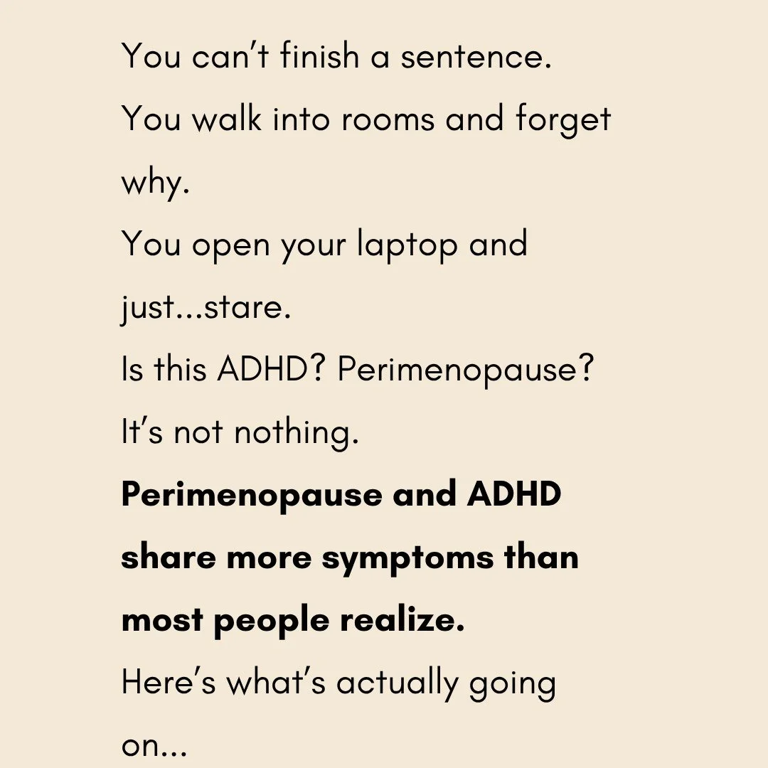 You've been managing. Coping. Keeping it together.

And then perimenopause arrived, and suddenly the strategies that worked for years just...don't.

The focus is gone. The memory is unreliable. The emotional regulation that used to feel automatic now