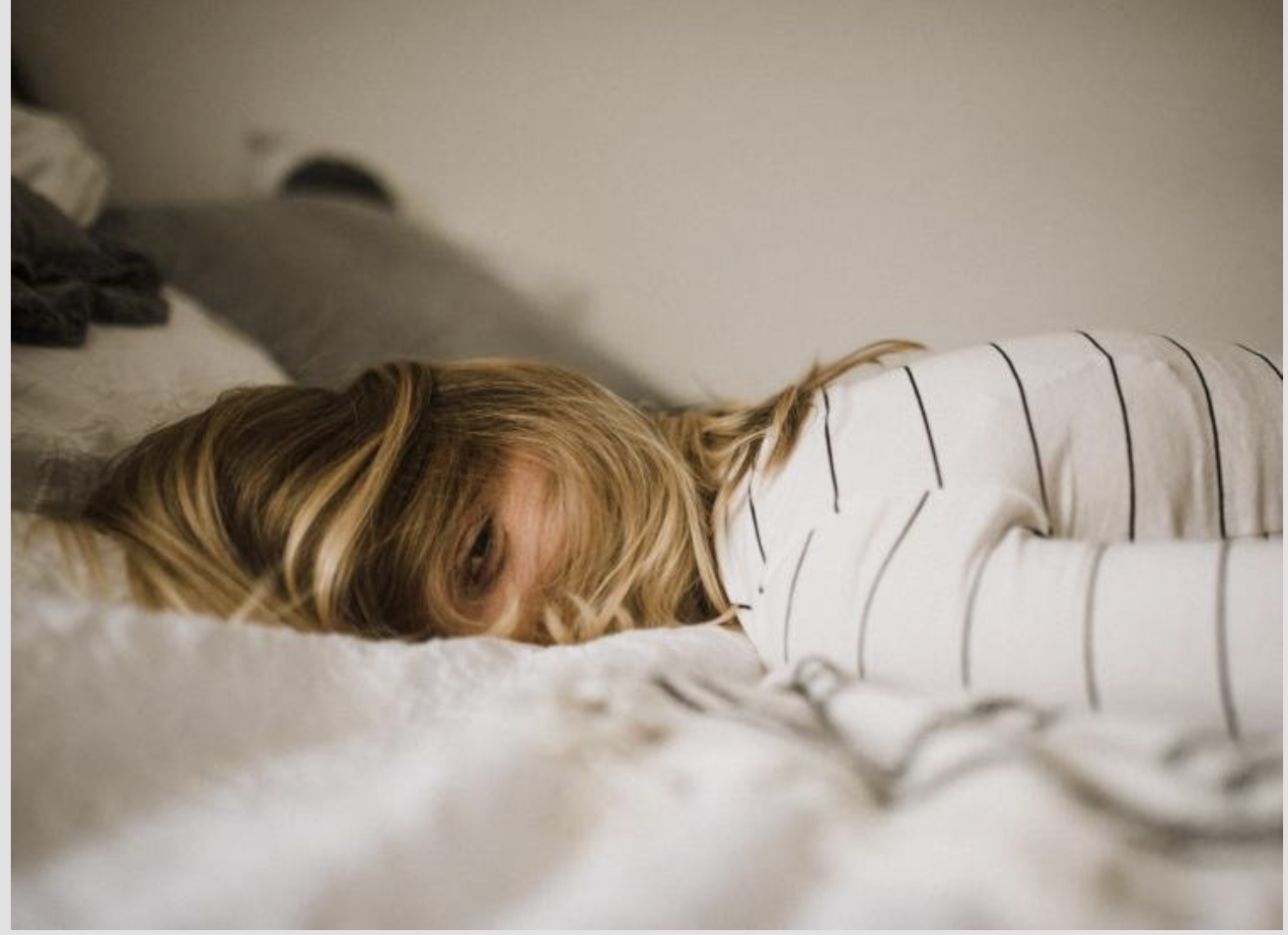 tired exhausted woman