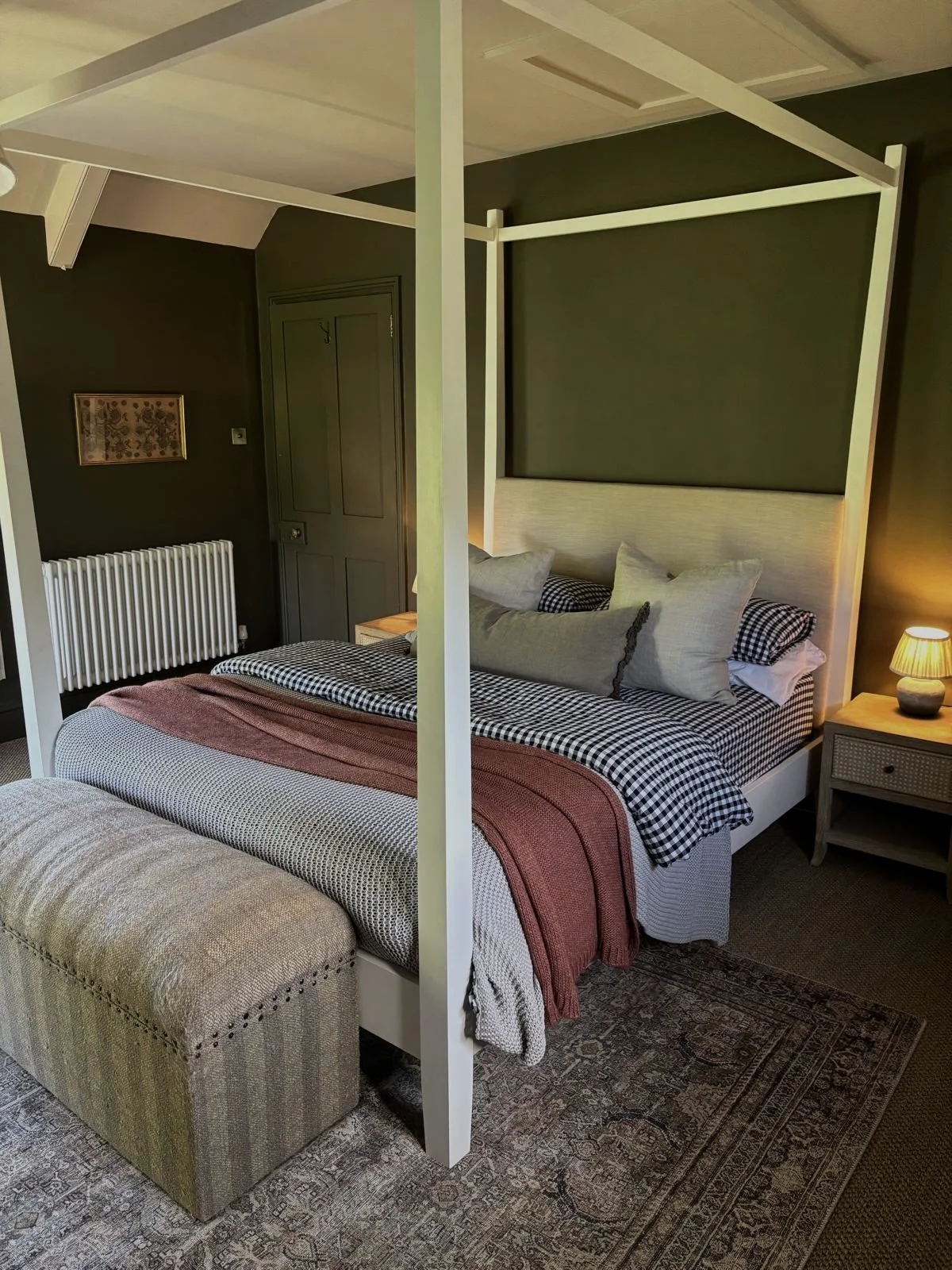 Interior design for a Cotswold country house with warm timber floors, soft linen upholstery and a relaxed rural aesthetic