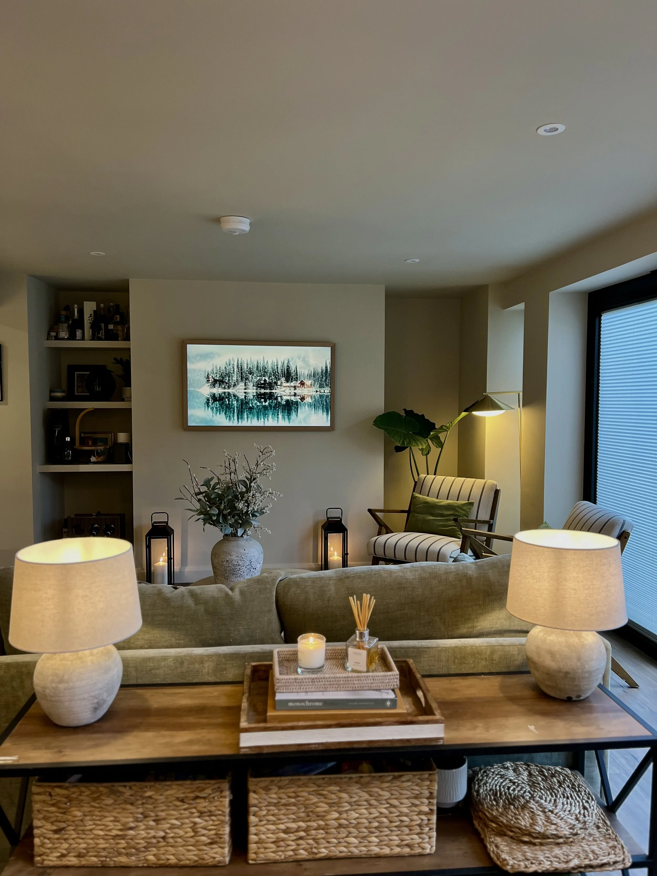 Contemporary townhouse interior design in Bath with clean lines, modern furnishings and a refined neutral palette