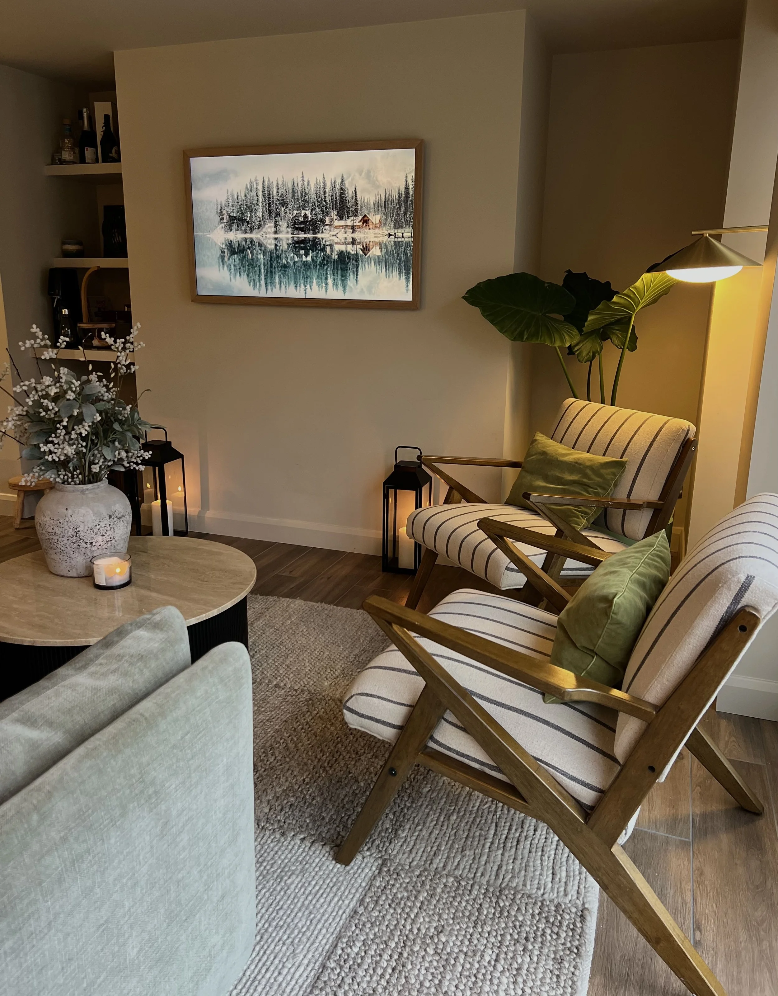 Contemporary townhouse interior design in Bath with clean lines, modern furnishings and a refined neutral palette interior design in Somerset