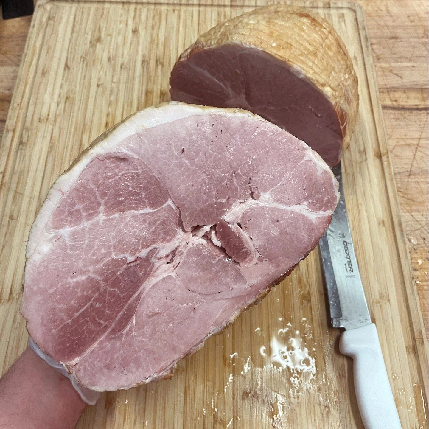 Ham plays a key supporting role on many Thanksgiving tables, and our own smoked, boneless Berkshire ham is a classic. ⁠
⁠
Berkshire pork is known for its rich marbling and exceptional flavor. Our ham is fully-cooked and ready to reheat in the oven fo