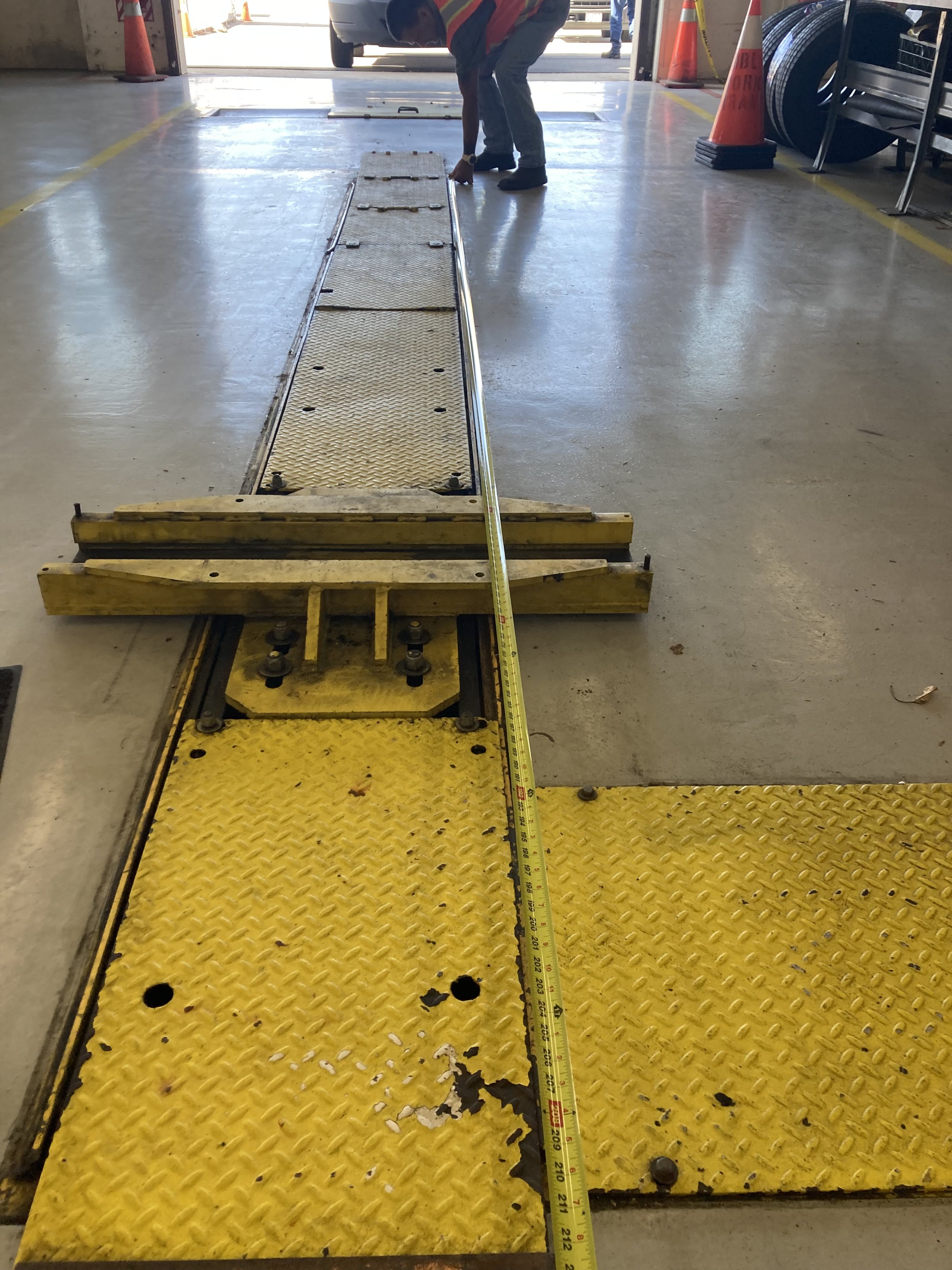 Checking Dimensions Of Movable Piston Pit For New Lift Installation