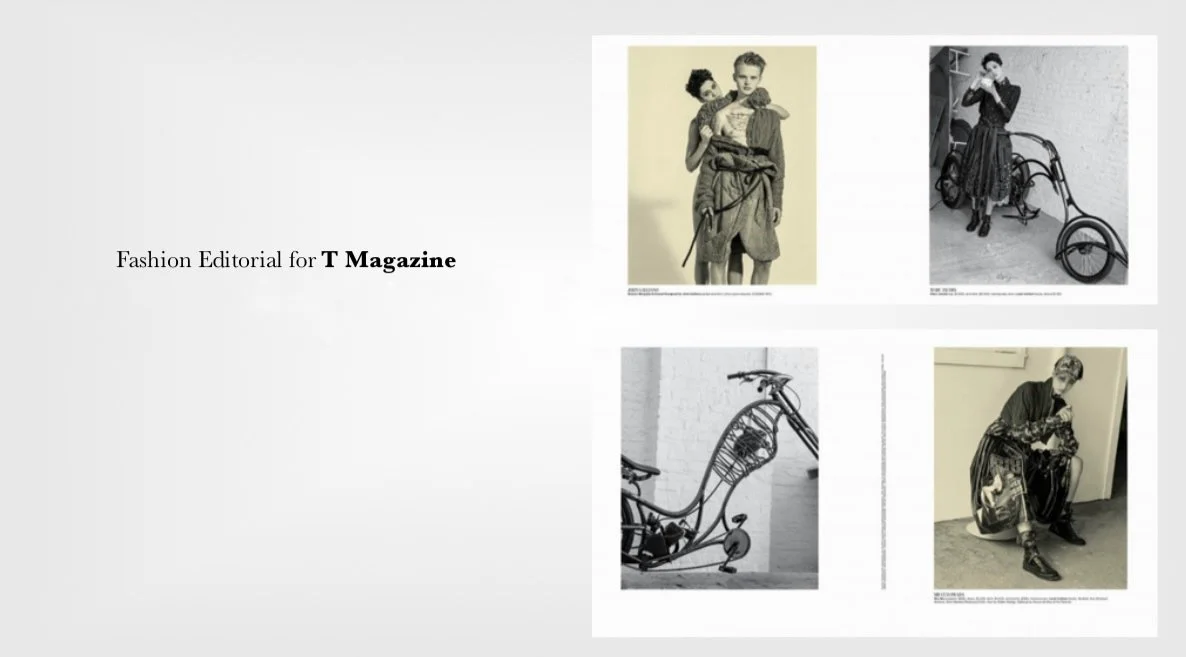 Fashion magazine spread featuring Josh’s design work, part of the creative story behind the artist studio at 20 Manor