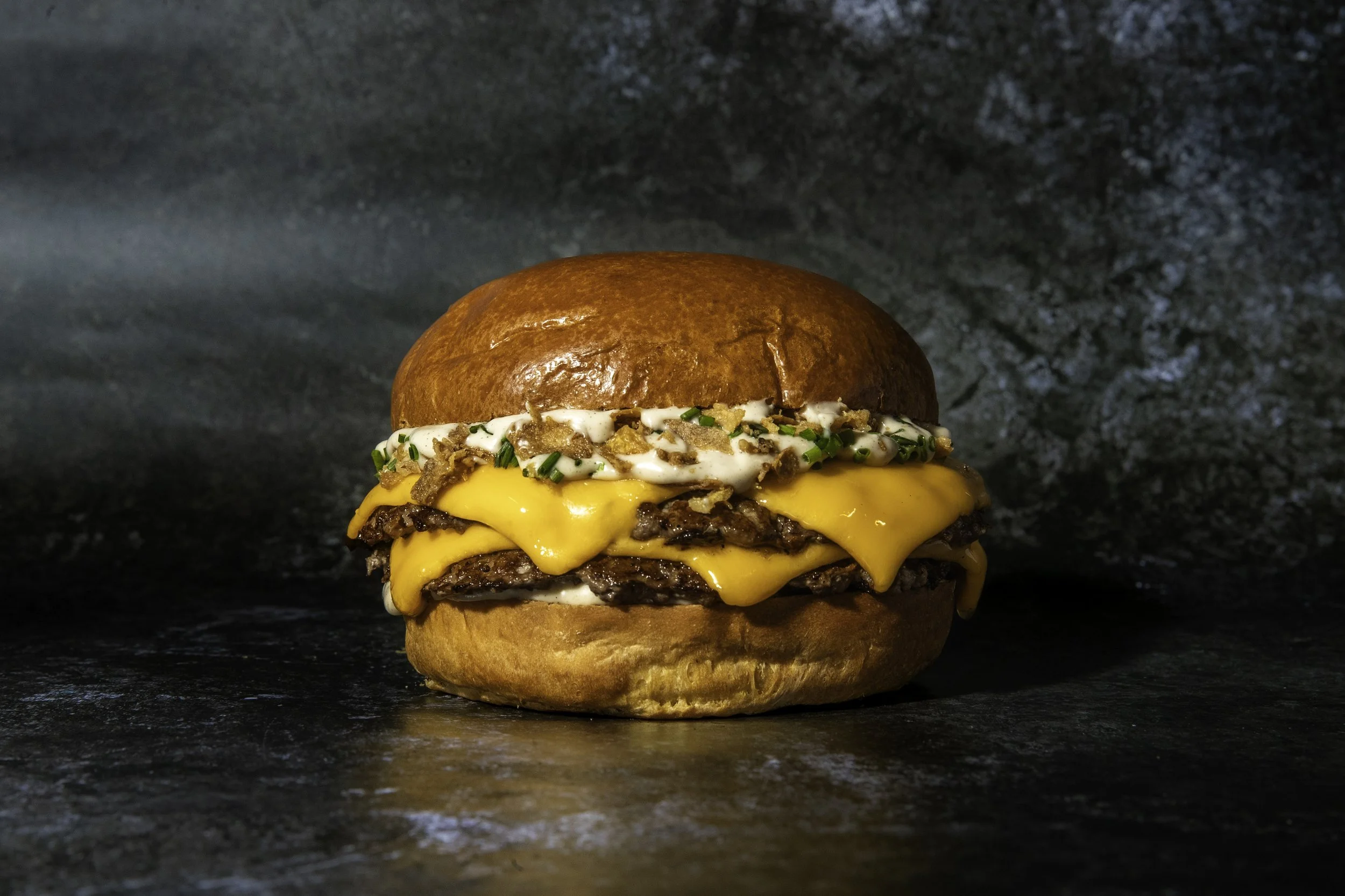 Confit Garlic Cheeseburger
