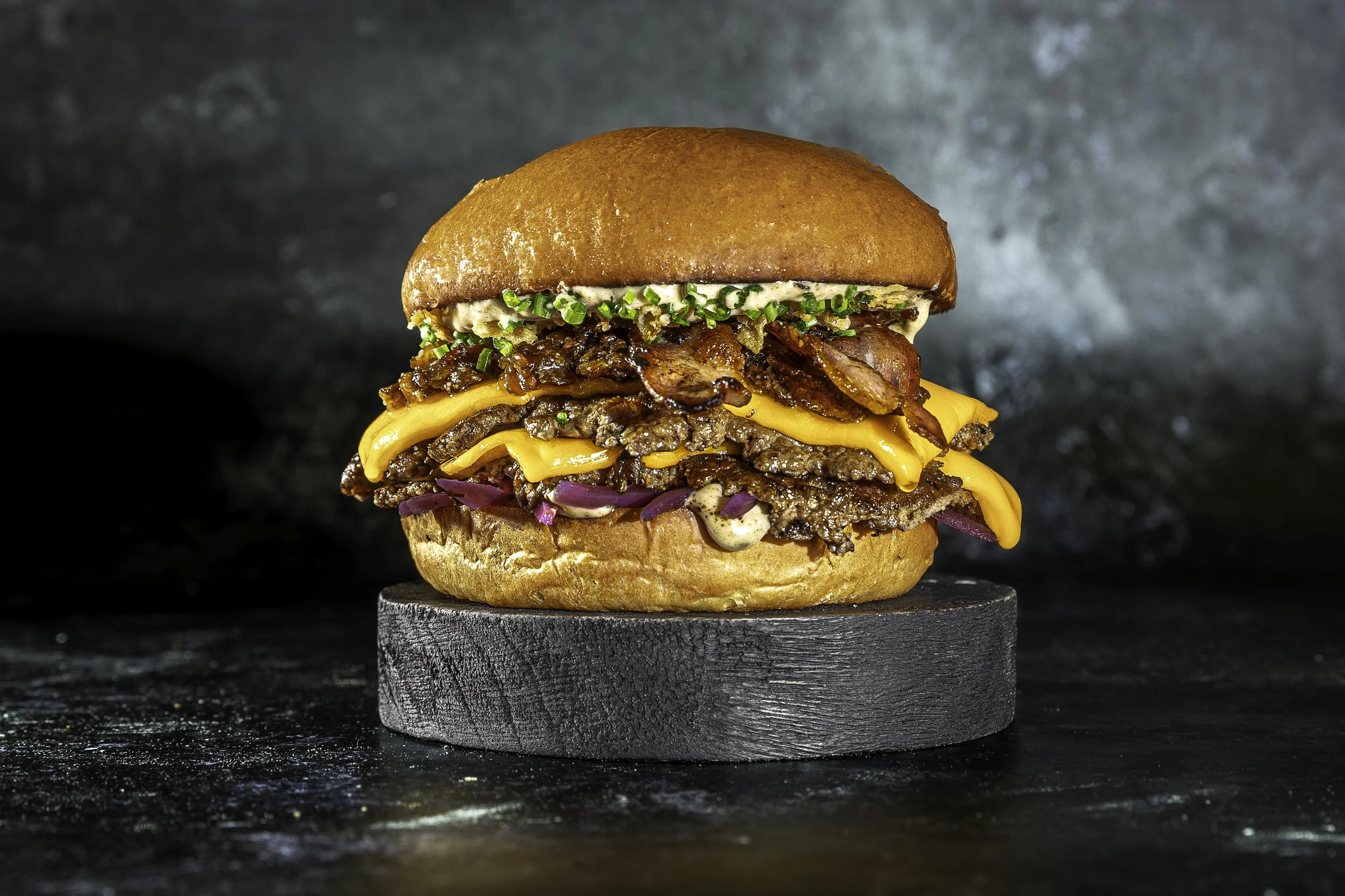 National Burger Awards Finalist - Double Bacon Black Garlic 