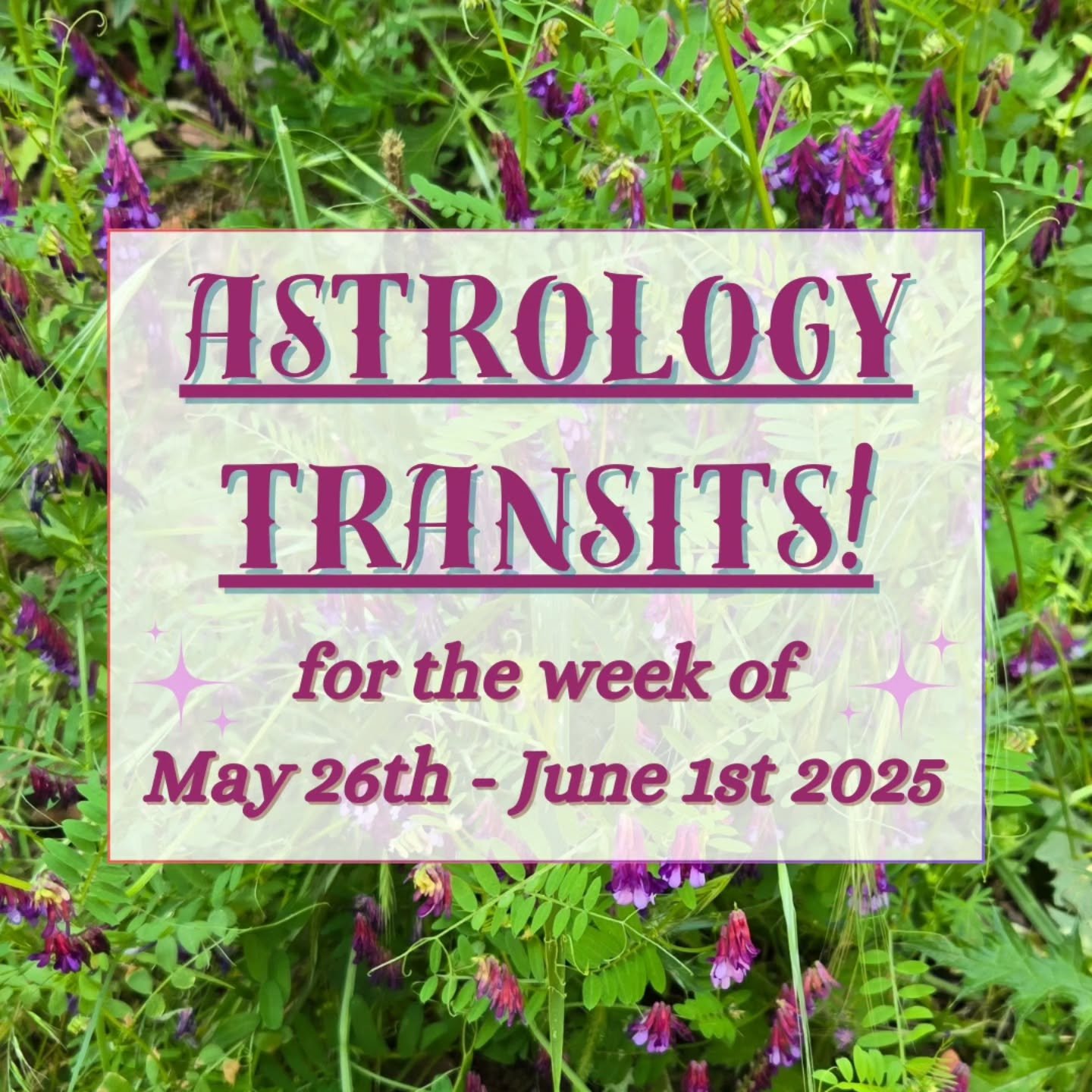🌚 Happy Monday! This week is all about communication, connection &amp; healing. Here are the astrology transits for May 26th to June 1st 2025! 🤩 

🌱 The week starts off with a refreshing new moon in busy Gemini, conjunct its ruler, mental Mercury 