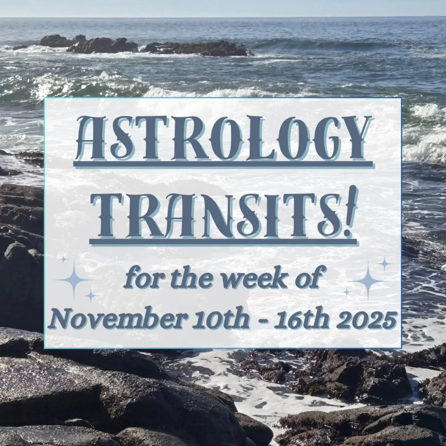 🤩 Welcome to the transits for a relatively chill week - November 10th to 16th 2025! 🌊 

👑 Jupiter rules the skies this week. Our biggest planet is stationing retrograde in Cancer on Tuesday, echoing the reflection of Mercury retrograde. 🦀 

❤️&zw