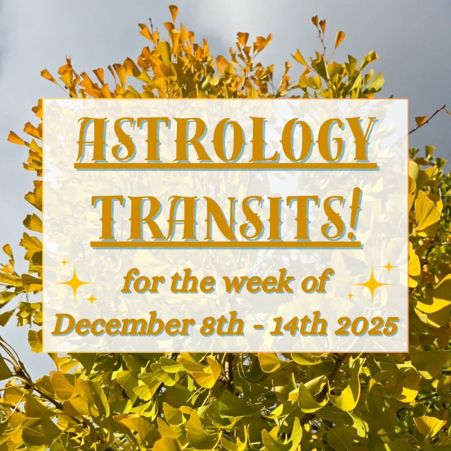 🤩 Welcome to another week in the stars - December 8th to 14th 2025! ♐️ 

♂️ Mars is causing some friction this week, starting us off with a square to Saturn on Monday, then squaring Neptune on Sunday before finally moving into Capricorn. ♑️ 

🔱 Spe
