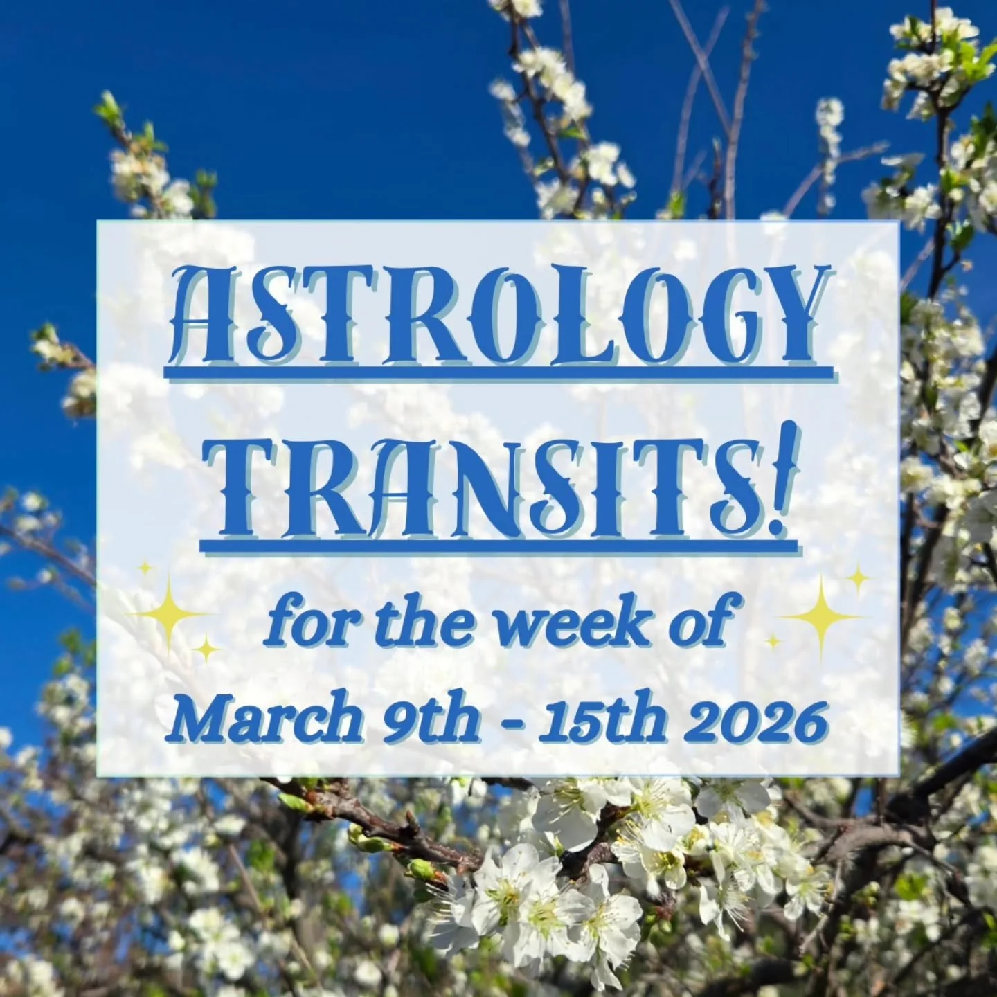 Mercury retrograde &amp; eclipse season kicked my 🍑 last week, and I didn't get to the weekly transits post 🤷&nbsp; But we're back with the astrology transits for March 9-15 2026! 💫 

This is a calmer week in the skies, giving us some space to pro