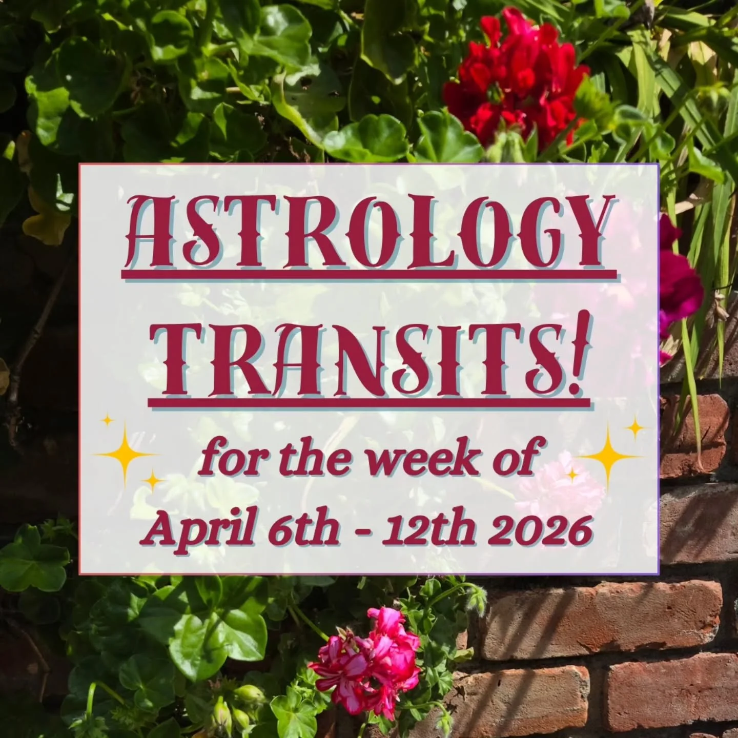 It's been a really rough week so far 😔 But I got to this post in time for the week's transits to kick up! Here is the astrology for April 6th-12th 2026 ♈️ 

This week is all about Mars - the planet of drive, bravery &amp; conflict - as it enters its