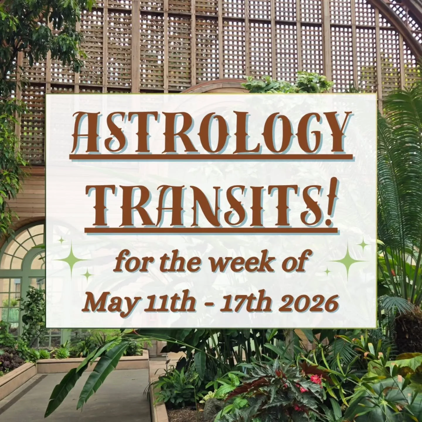 🌚 Happy new moon! This week is bridging us from Taurus season toward Gemini energy. Here are the transits for May 11-17th 2026! 🐂 

🧠 Mercury is very active this week, going from a sextile with expansive Jupiter to a conjunction with the radiant S