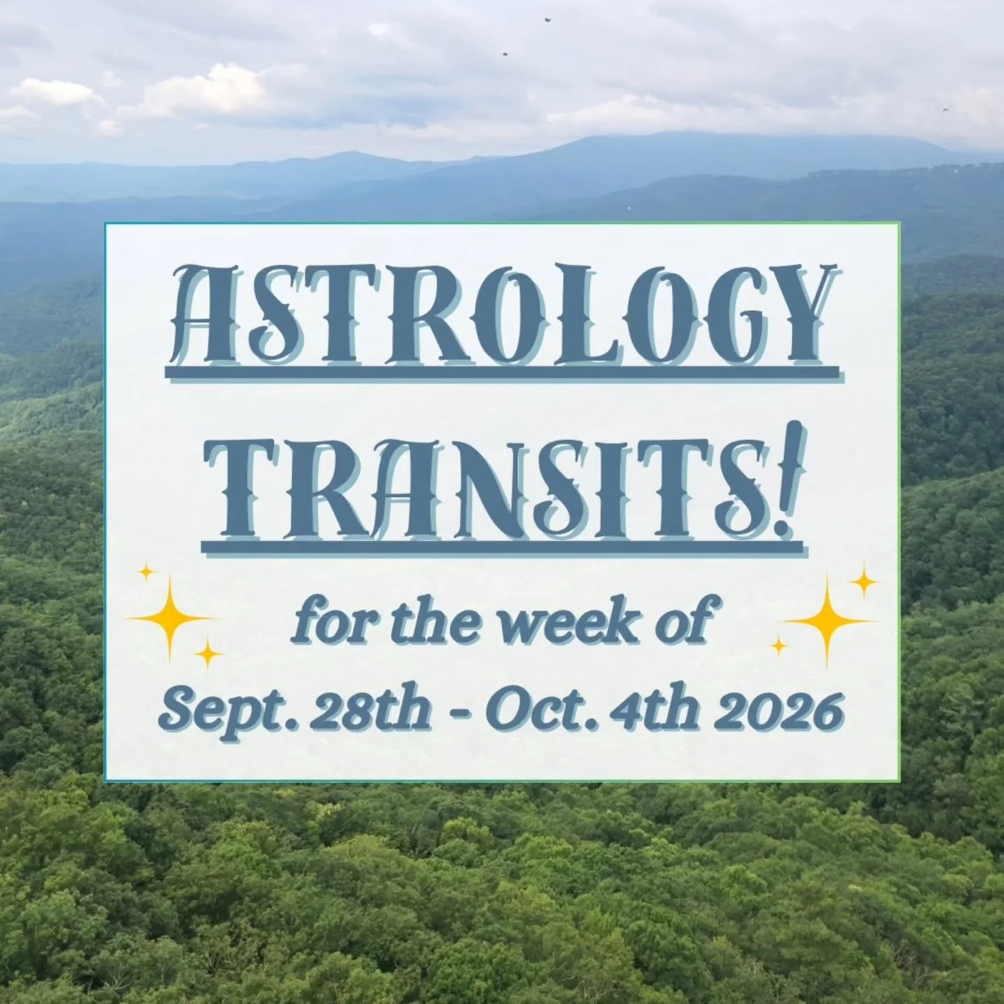 Better late than never!! This is a ROUGH week astrologically, and I don't know about you but I'm already feeling it. 😅 Despite the delay, you know I had to inform y'all about the transits for Sept. 28th - Oct. 4th 2026! 🙃 

The major event of the w