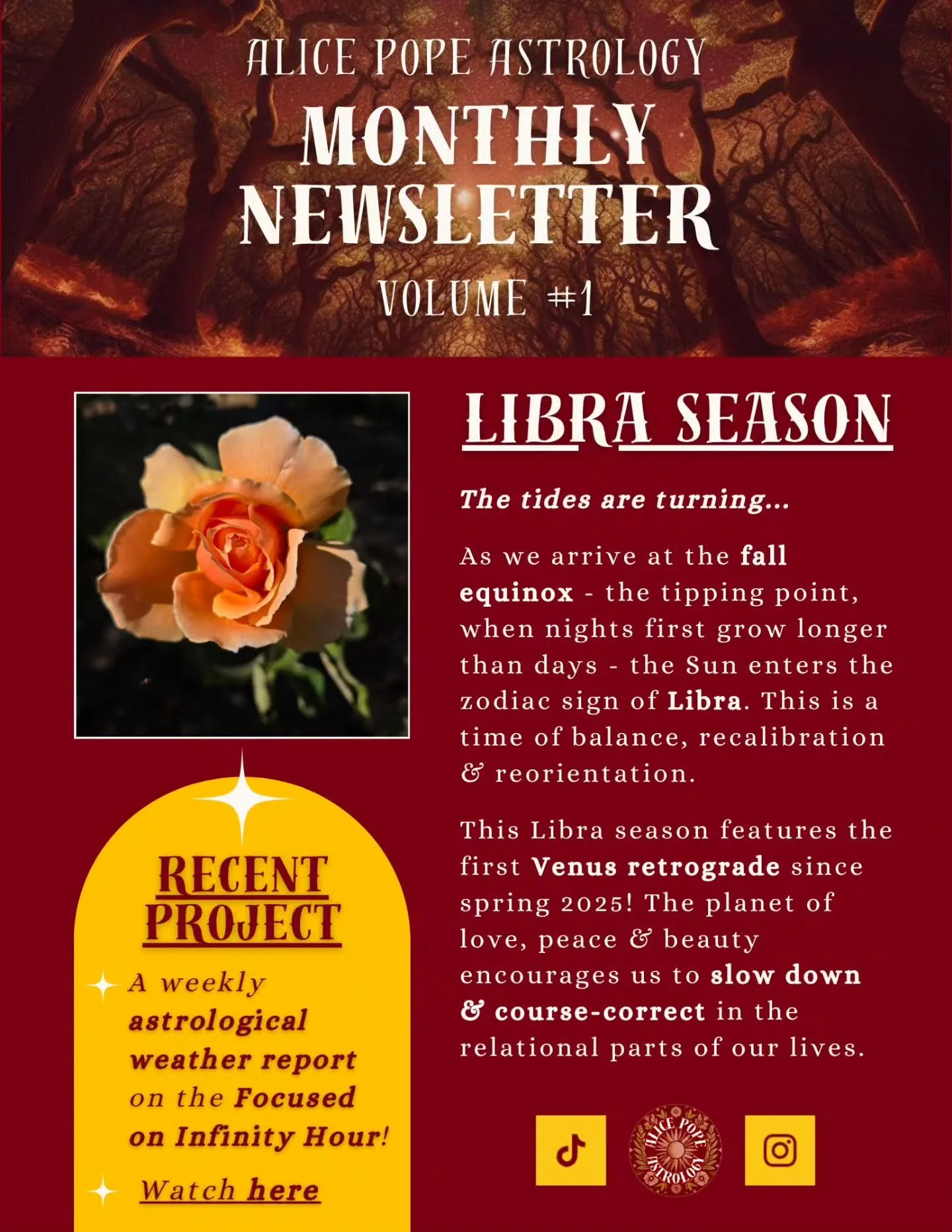 Introducing the monthly Alice Pope Astrology newsletter!!! 💌✨️

It's been a long time coming, but I'm finally sending this baby out into the world! If you'd like to be included on the mailing list, please DM me or send me an email at alice@alicepope