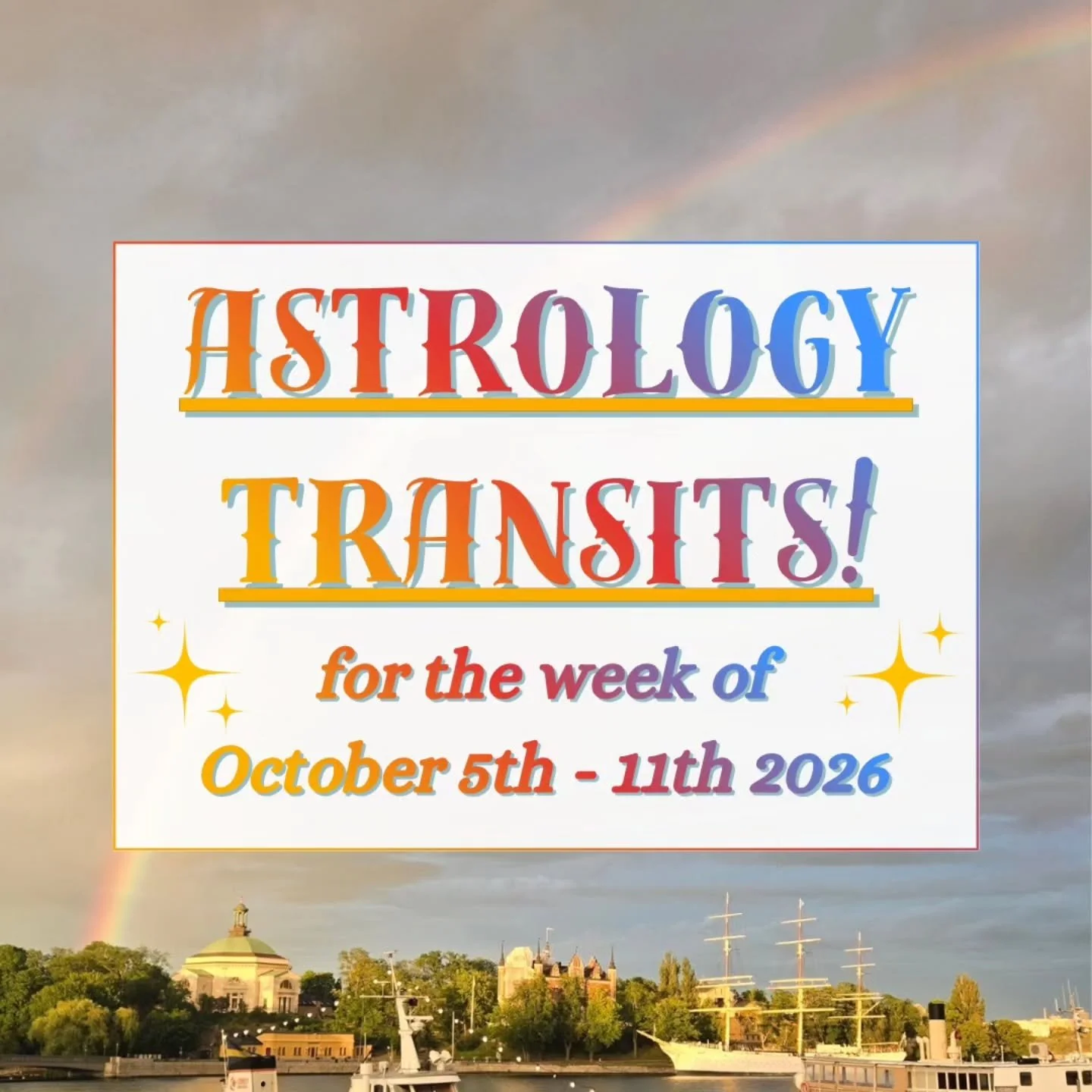 Happy new moon in Libra! Here are the astrology transits for October 5th - 11th 2026. 🌚🌱✨️ 

This week feels like the calm after last week's storm; Monday, Thursday &amp; Friday are pretty quiet in the skies. 🌈 

Tuesday brings us a conjunction be