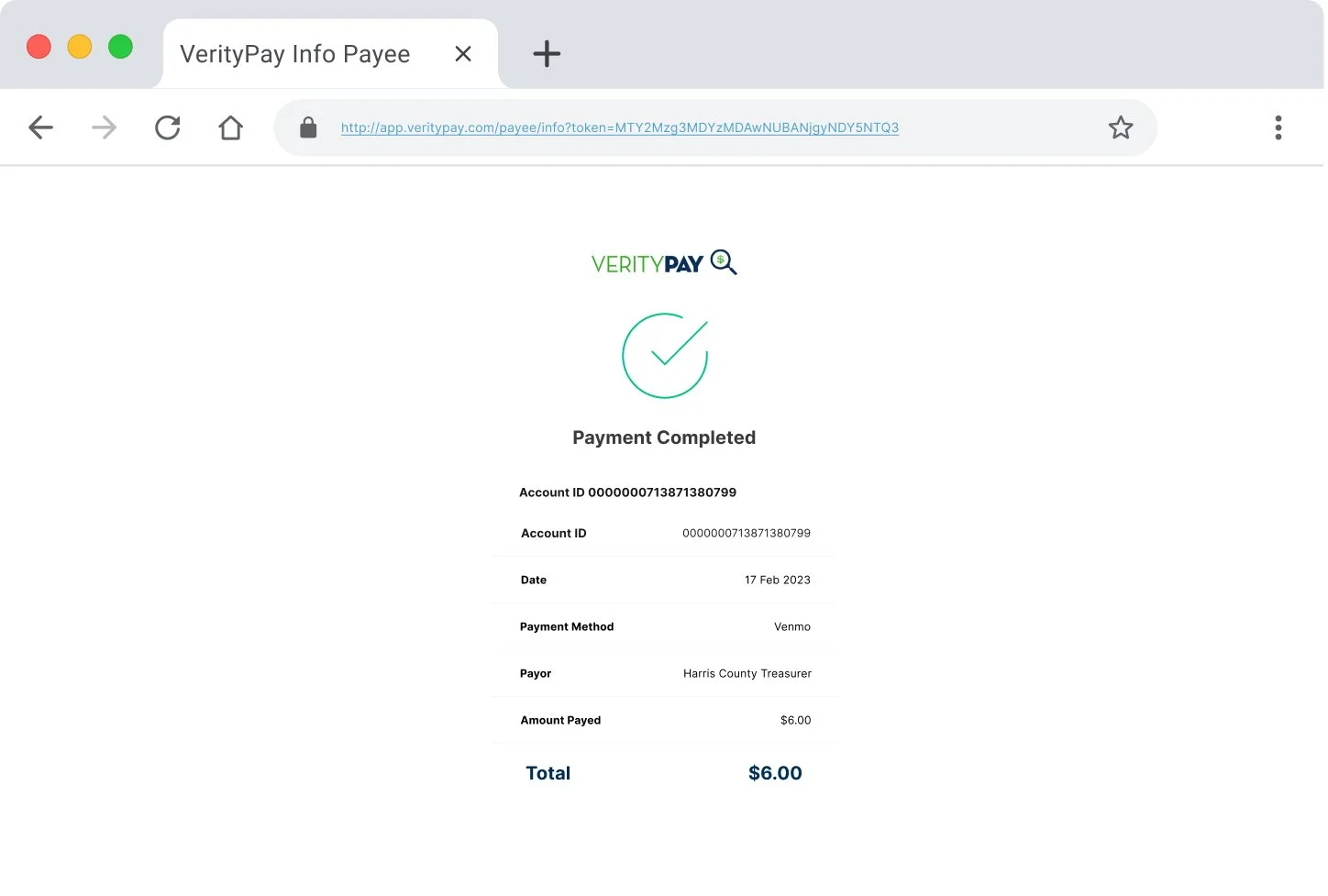 Web-based payment claim flow