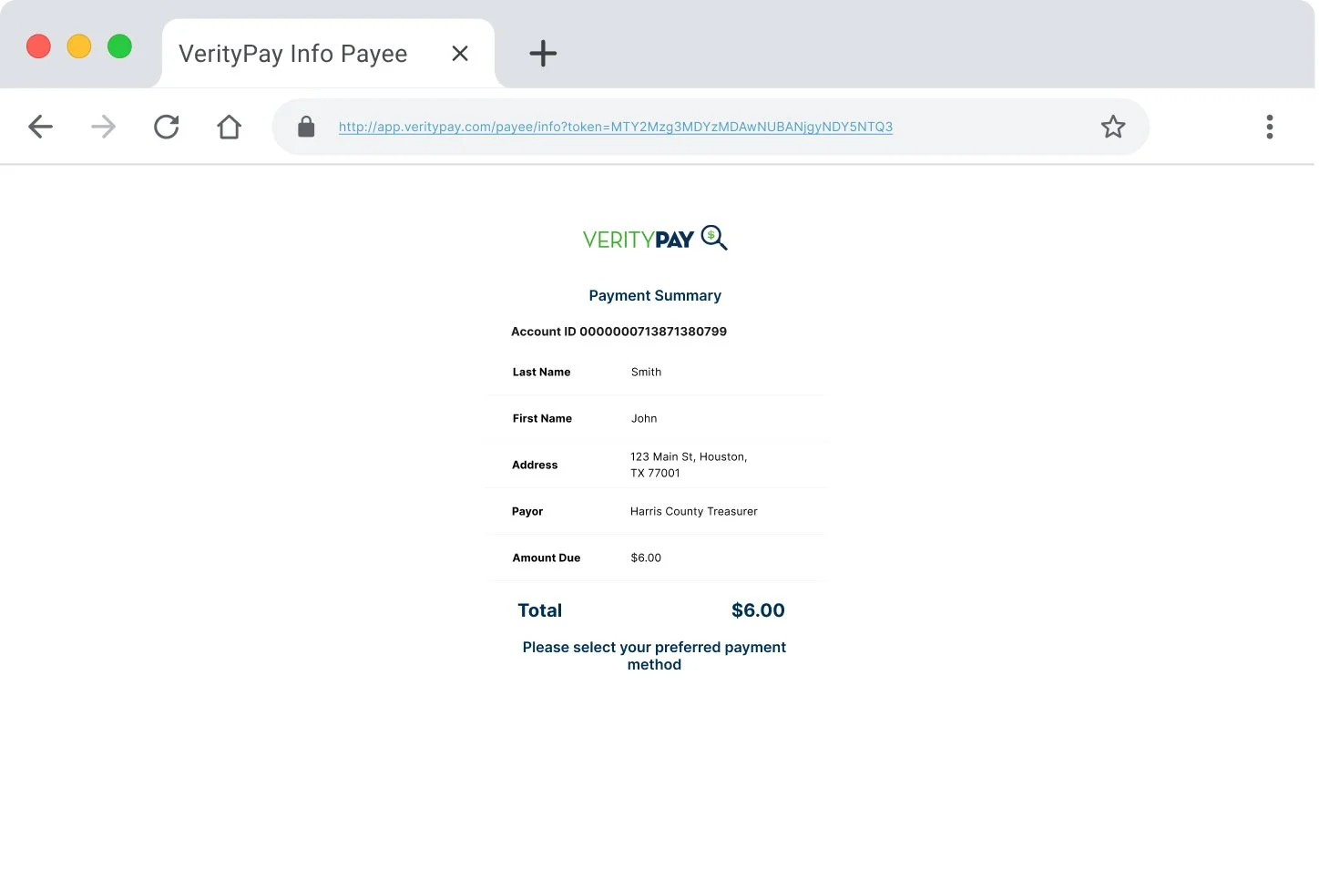 Web-based payment claim flow