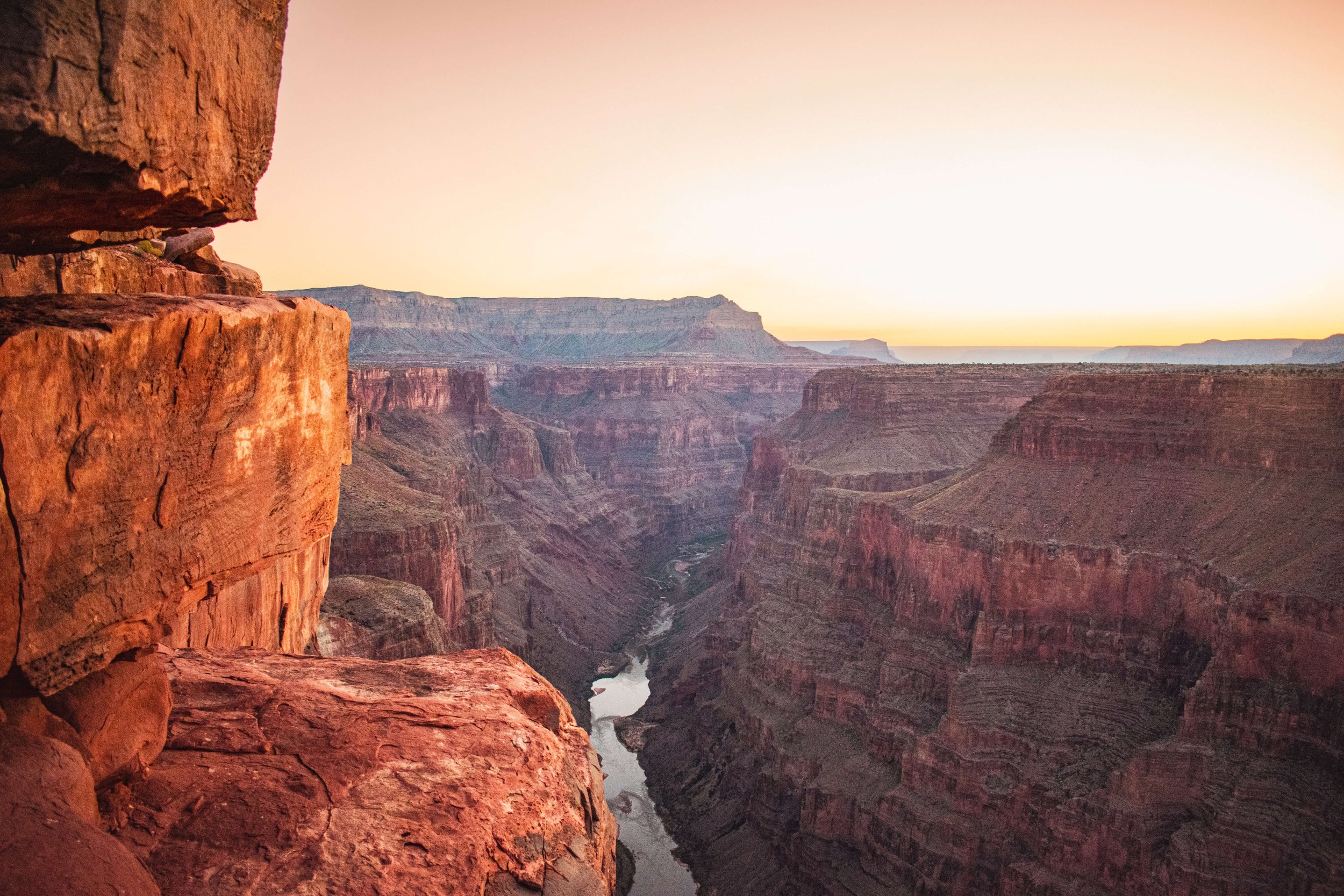Sunset golden hour, over Toroweap Overlook, Grand Canyon National Park, Arizona, USA, remote north rim, sun rays, natural wonders of the world, camping, cliff edge, northern Arizona, off-roading, Colorado River, Lava Falls, American Southwest.