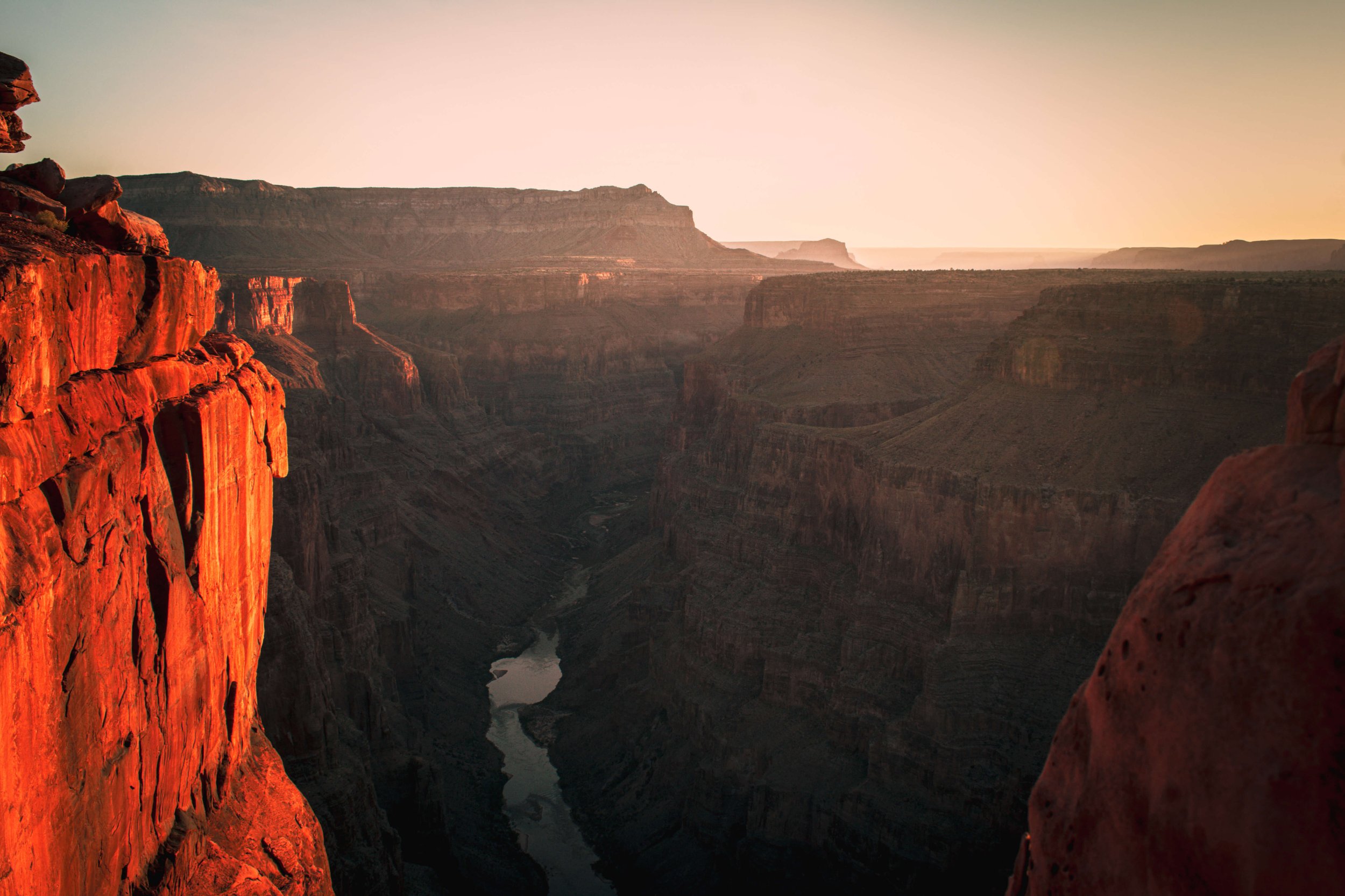 Sunrise golden hour, over Toroweap Overlook, Grand Canyon National Park, Arizona, USA, remote north rim, sun rays, natural wonders of the world, camping, cliff edge, northern Arizona, off-roading, Colorado River, Lava Falls, American Southwest, canyo