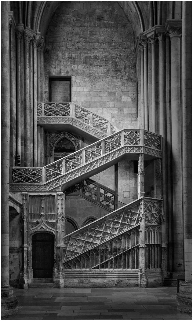 Stair to library, Rouen Cathedral