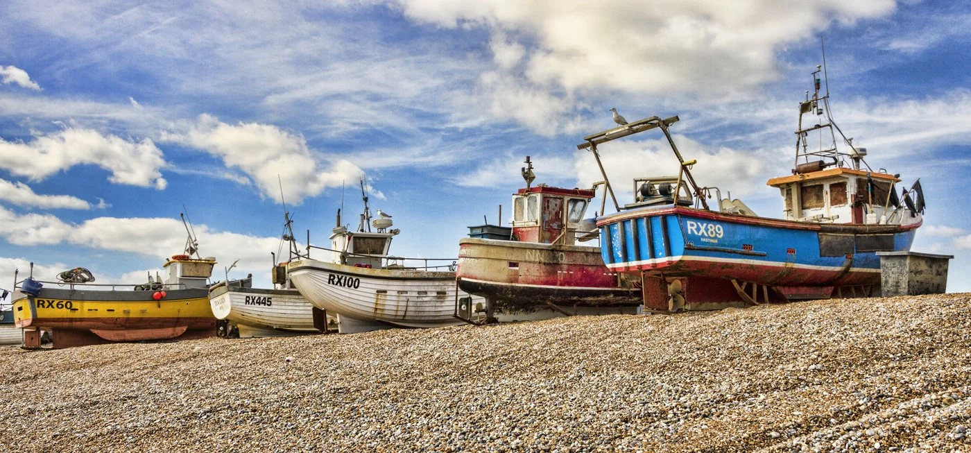 Beach Launched Fishing Boats, Hastings