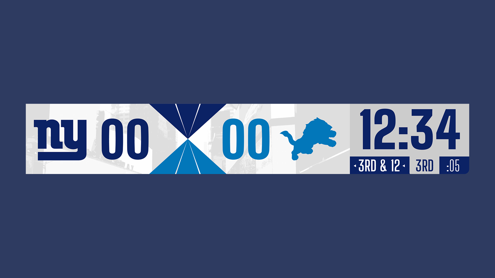 New York Giants preseason scorebug