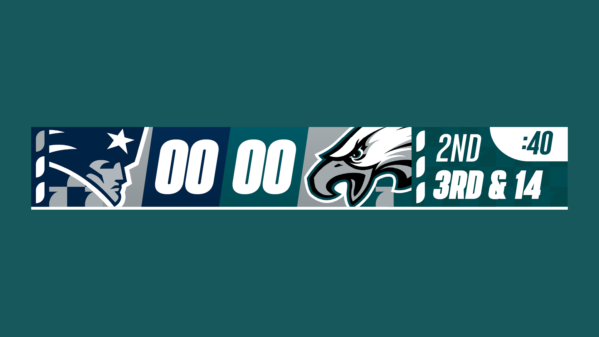 Philadelphia Eagles preseason scorebug