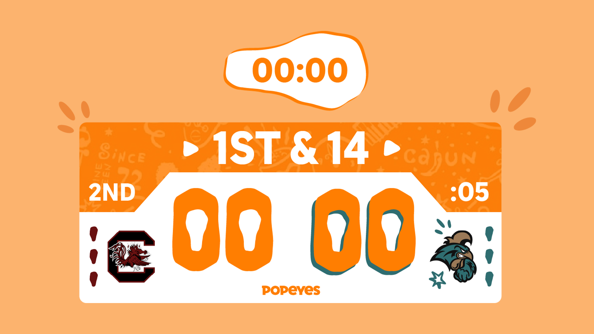 Popeyes preseason scorebug