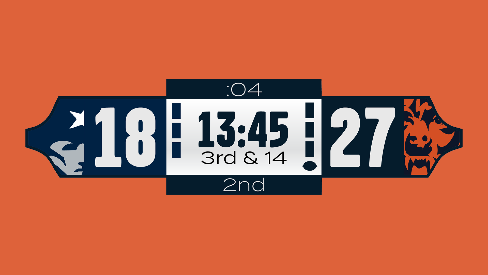 Chicago Bears preseason scorebug