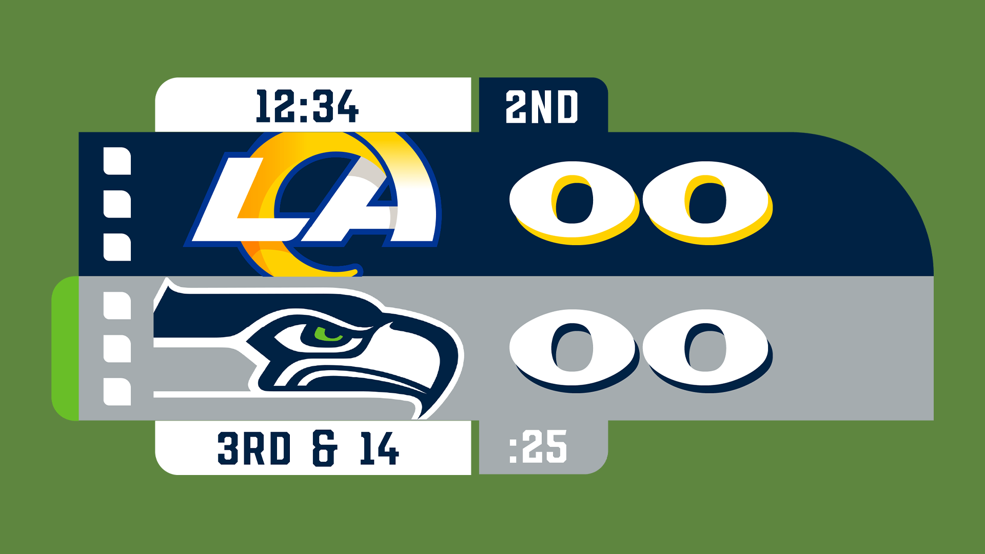 Seattle Seahawks preseason scorebug