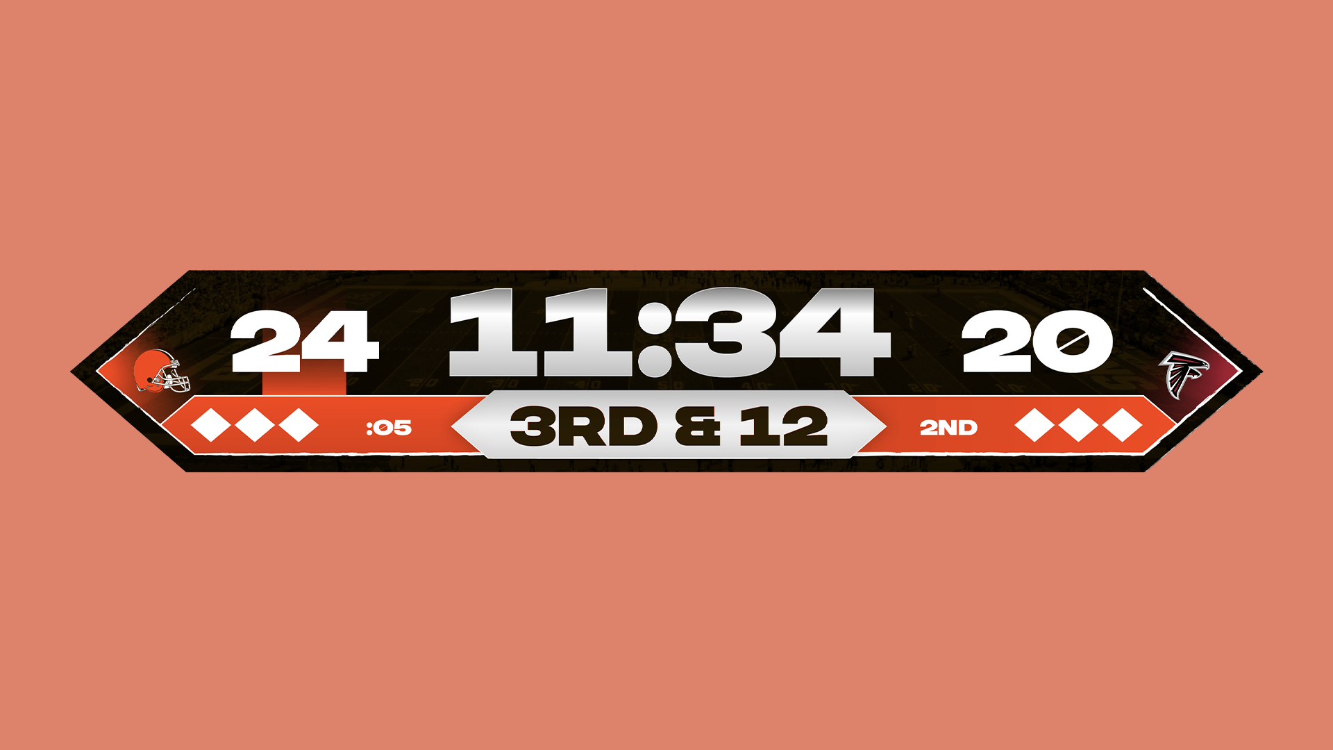 Cleveland Browns preseason scorebug