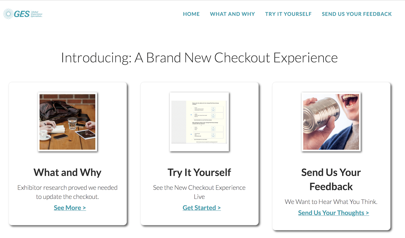 Checkout intro site for internal users