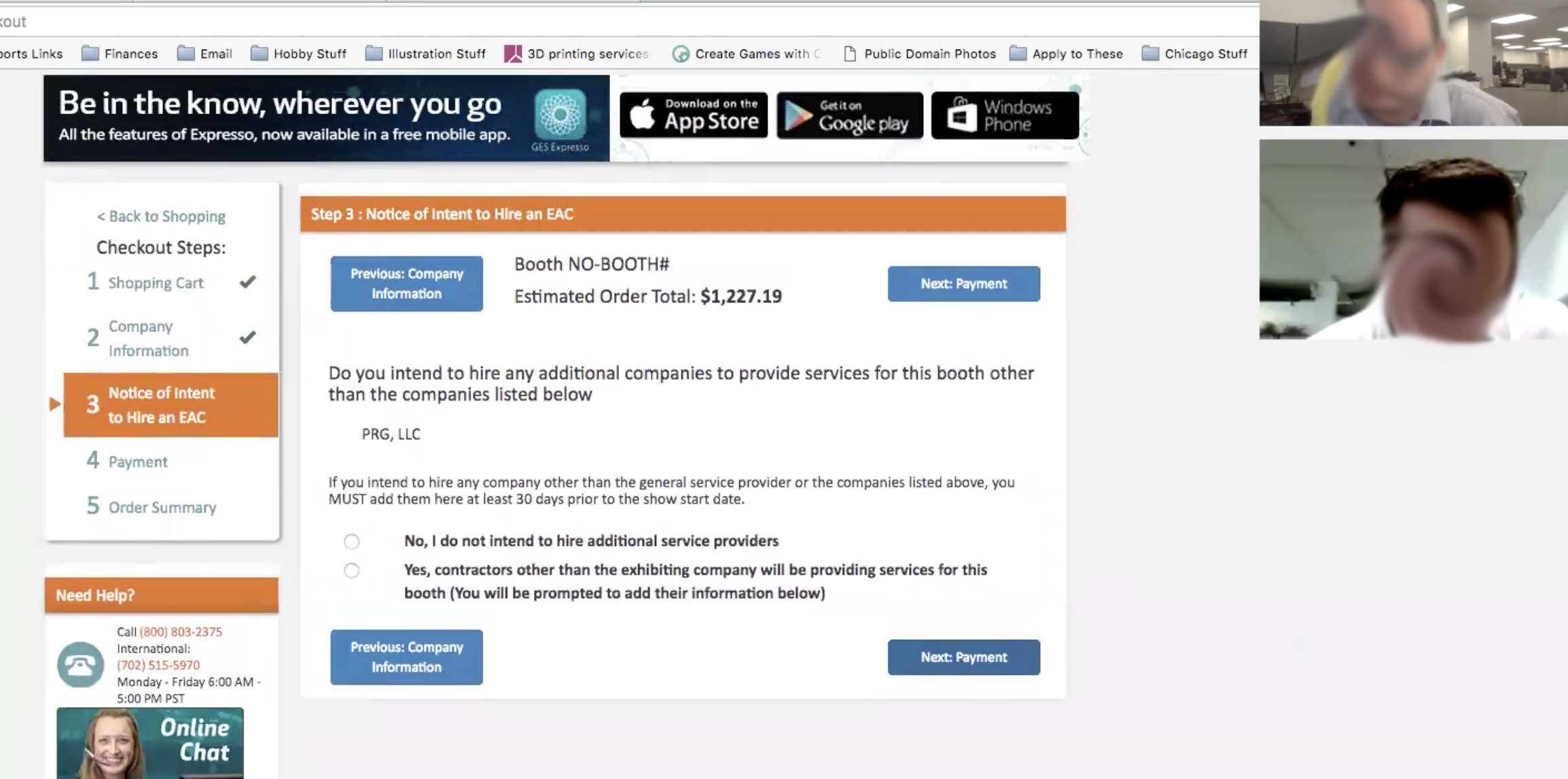 User testing a coded prototype in a testing environment