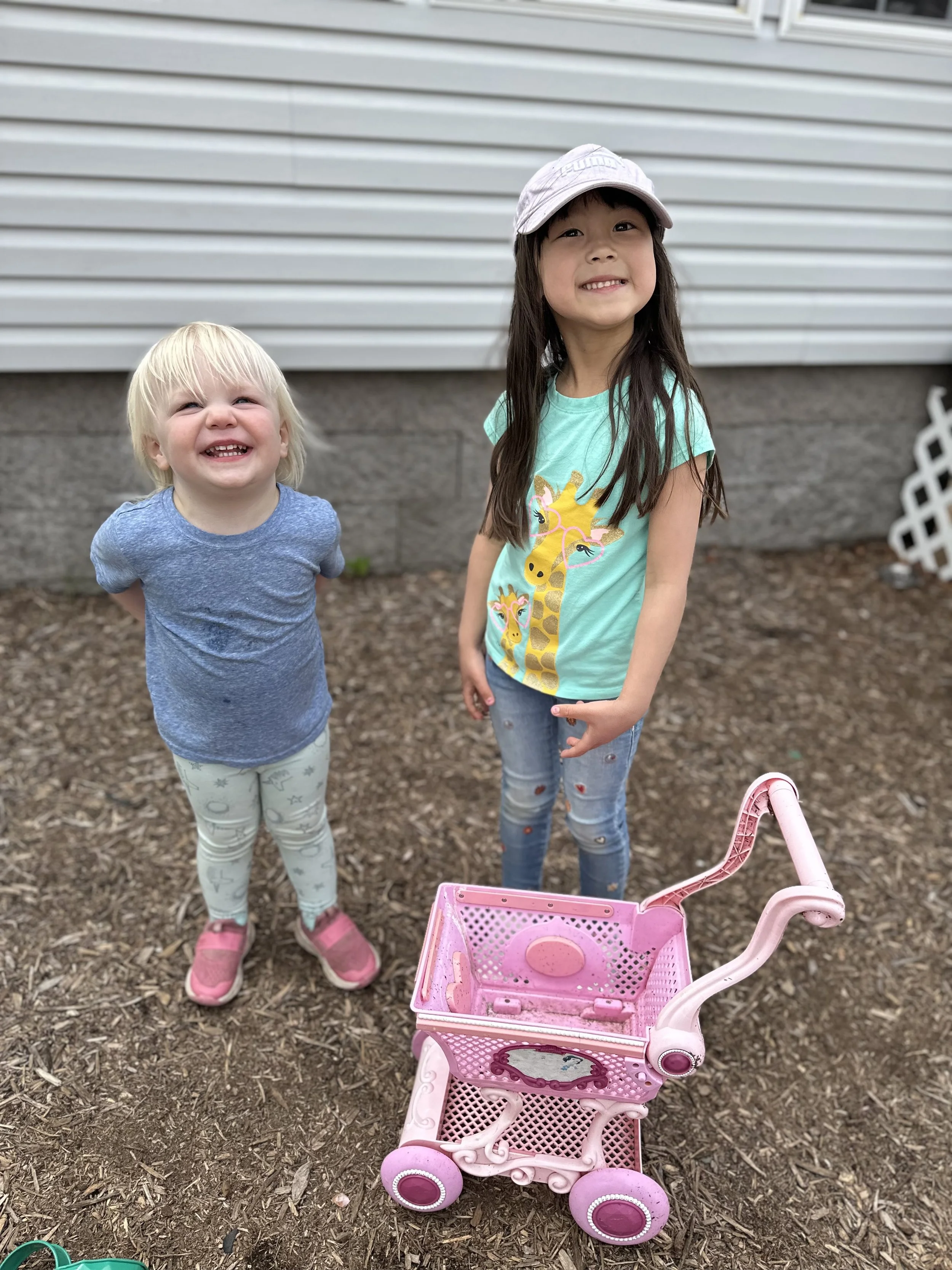 Children happy to be playing outside