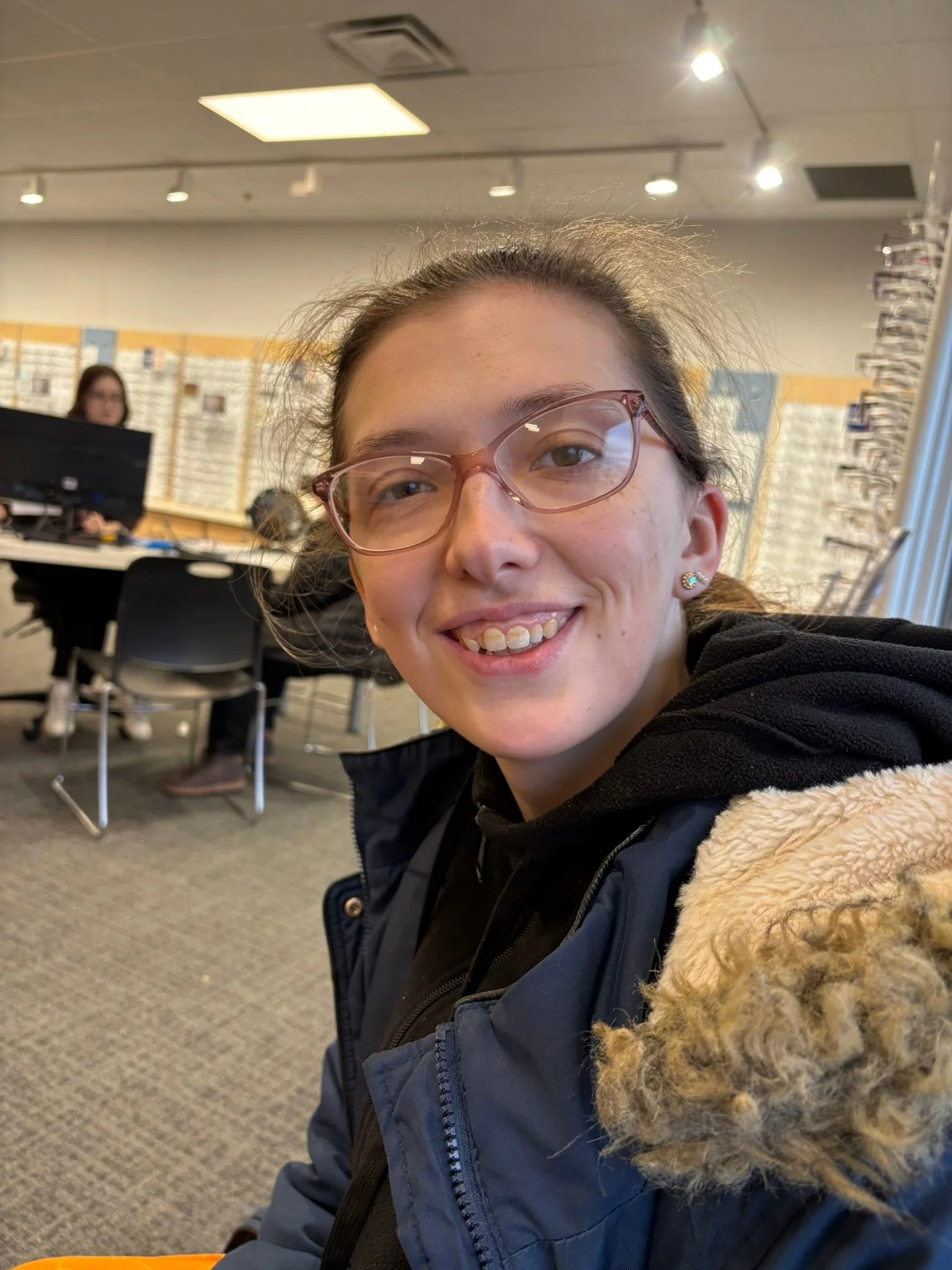 New glasses thanks Aunt Rhonda and Grandma! Love you guys!