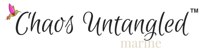 Chaos Untangled™ Marine division logo for boutique yacht interior reset services.