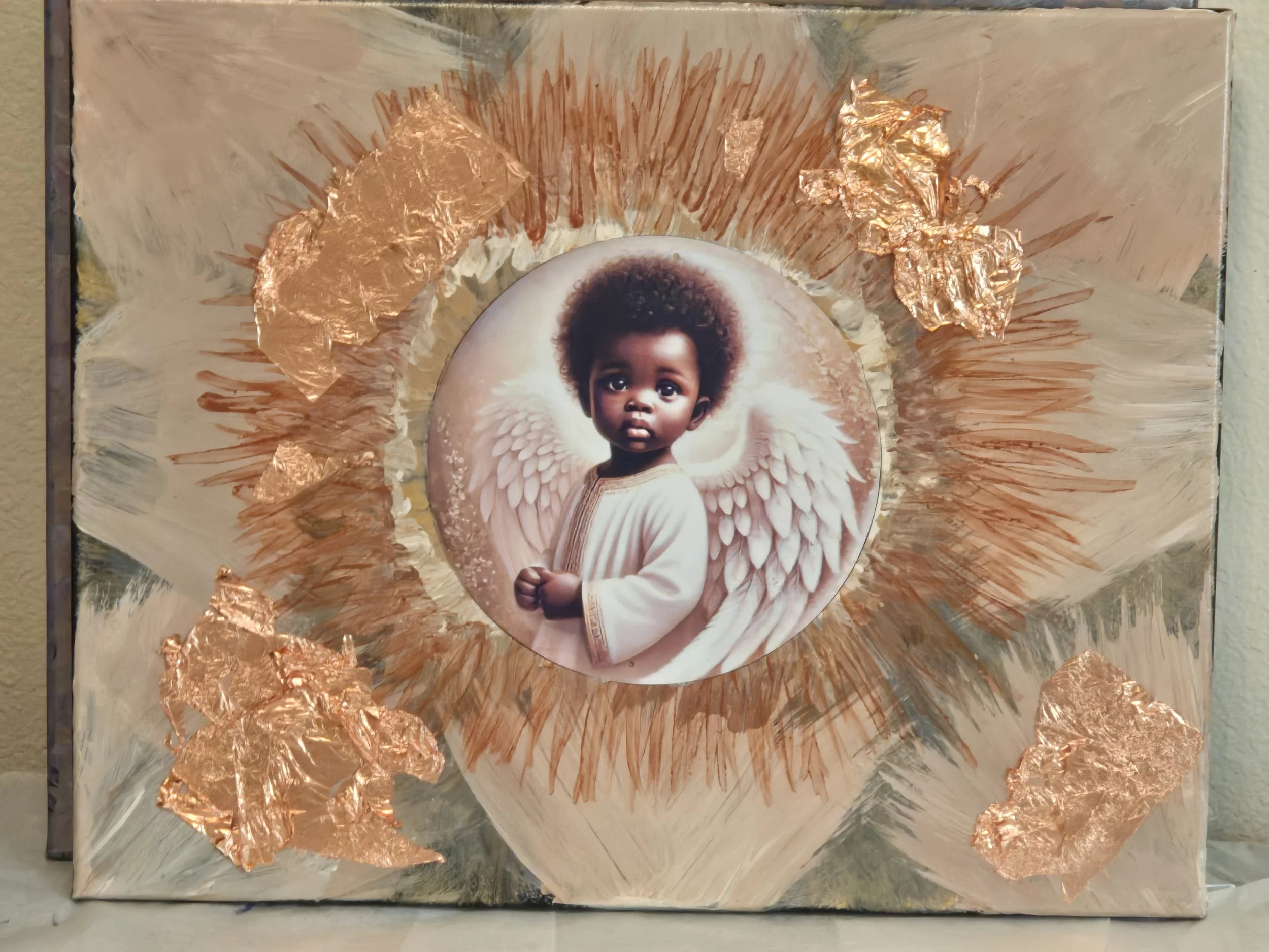 Guardian Angels Collections - Acrylic fluid art 16x20"  GA-001