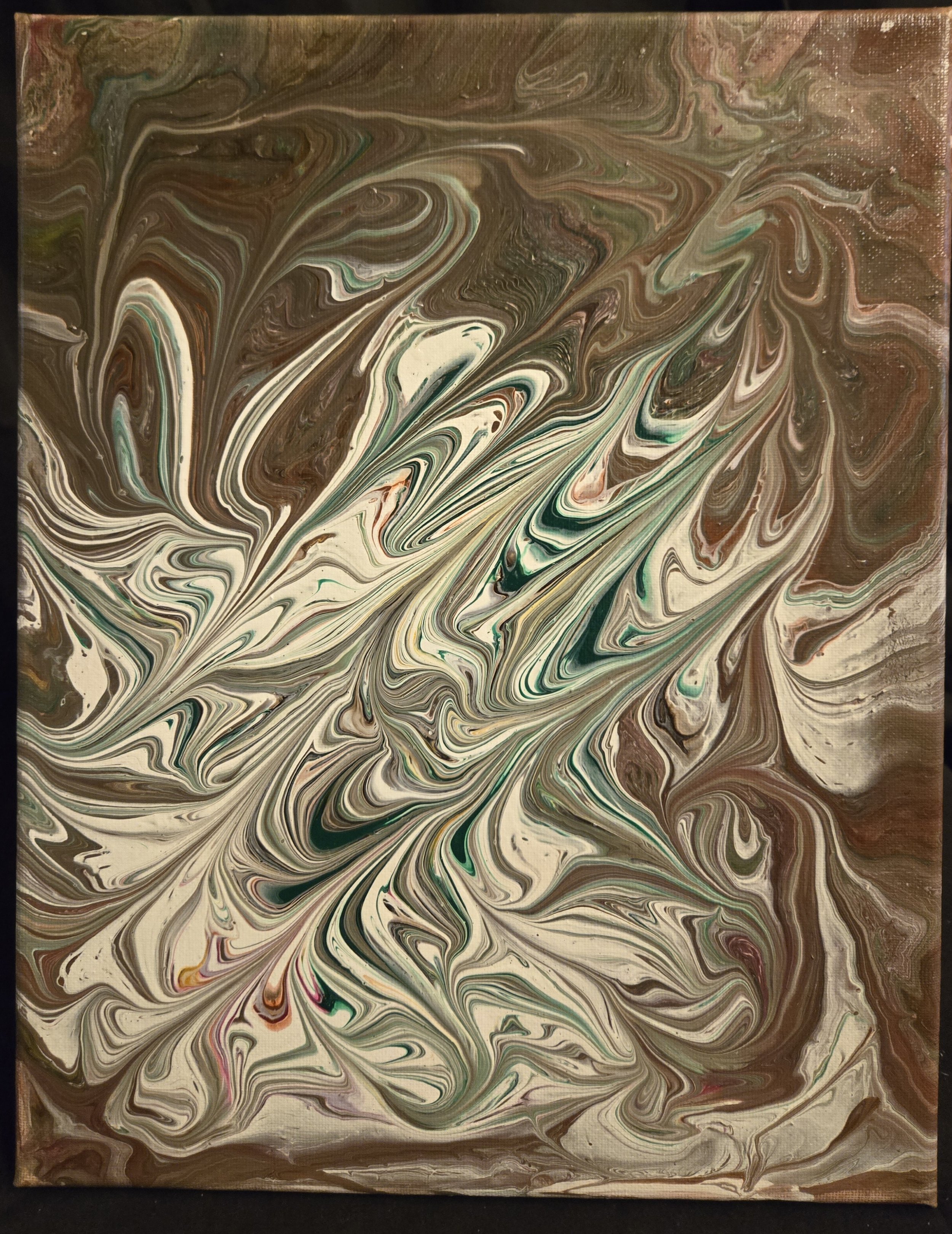 Acrylic fluid art "More in Life  11"x14"  14-001