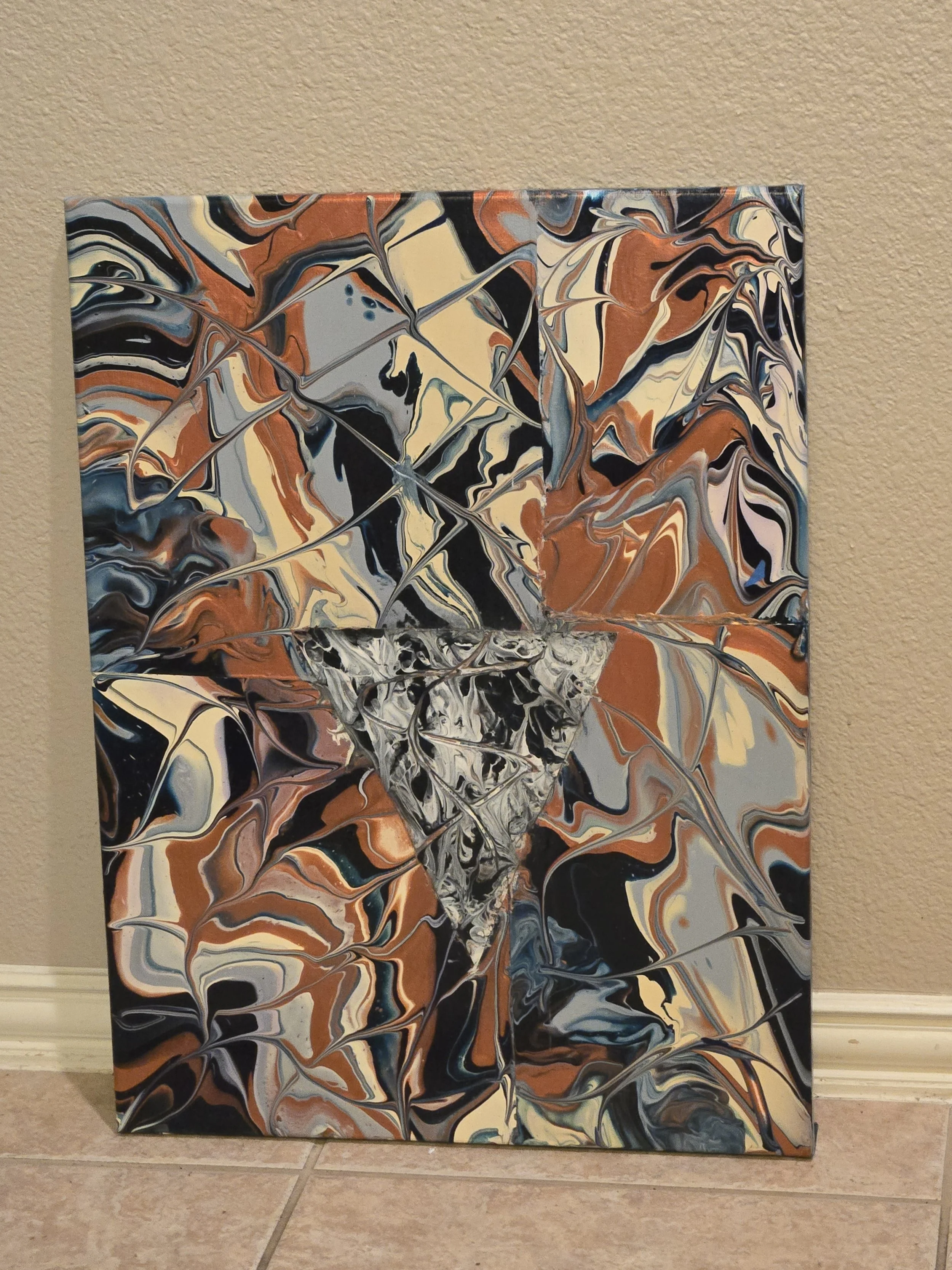 Acrylic fluid art - Universe  16x20"  BC-50