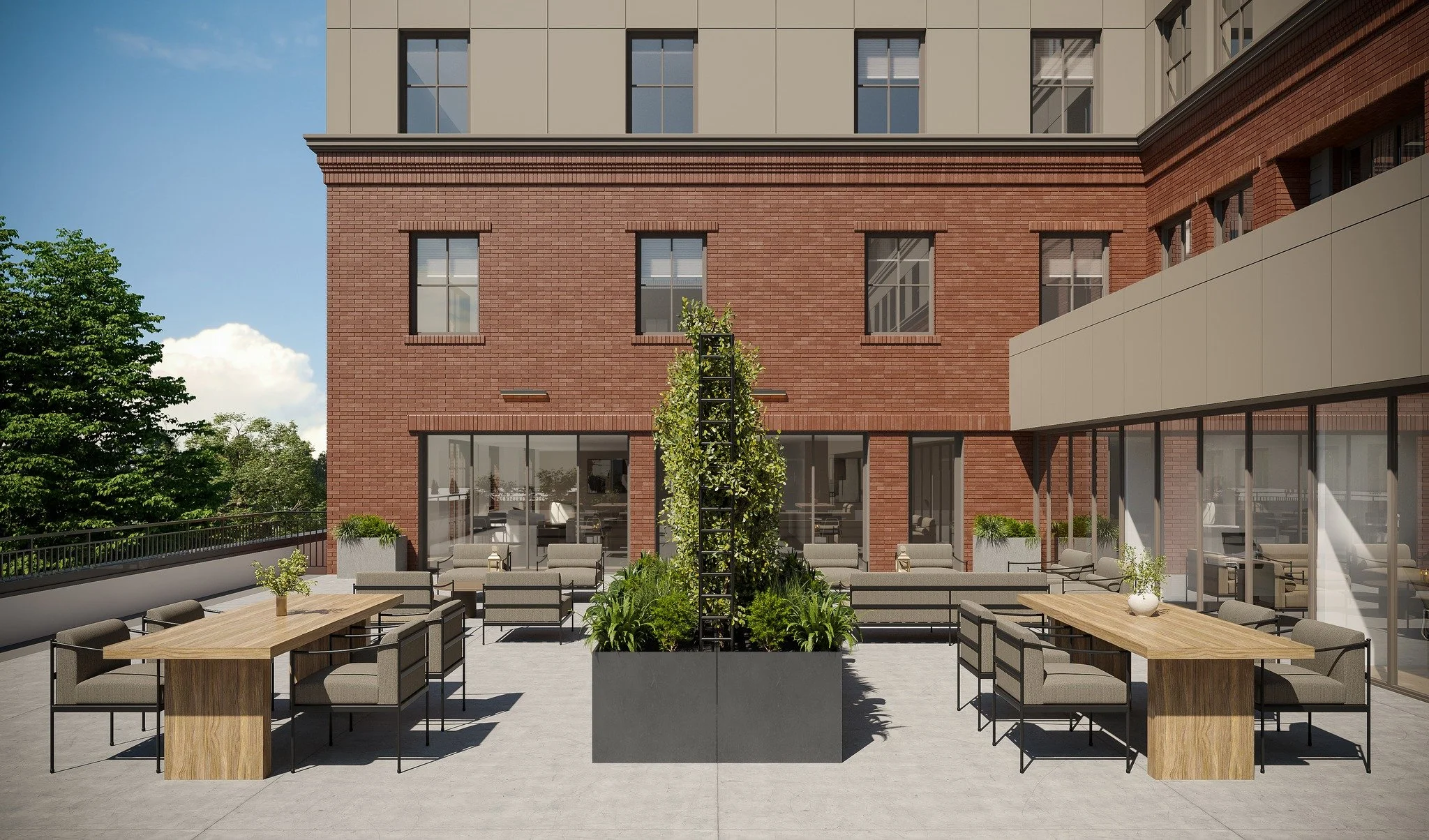 Relax in the outdoor courtyard and take in the views. The Fitzgerald is your private retreat in the heart of Bexley!

#RelaxAndRecharge #CourtyardLiving #BexleyLife